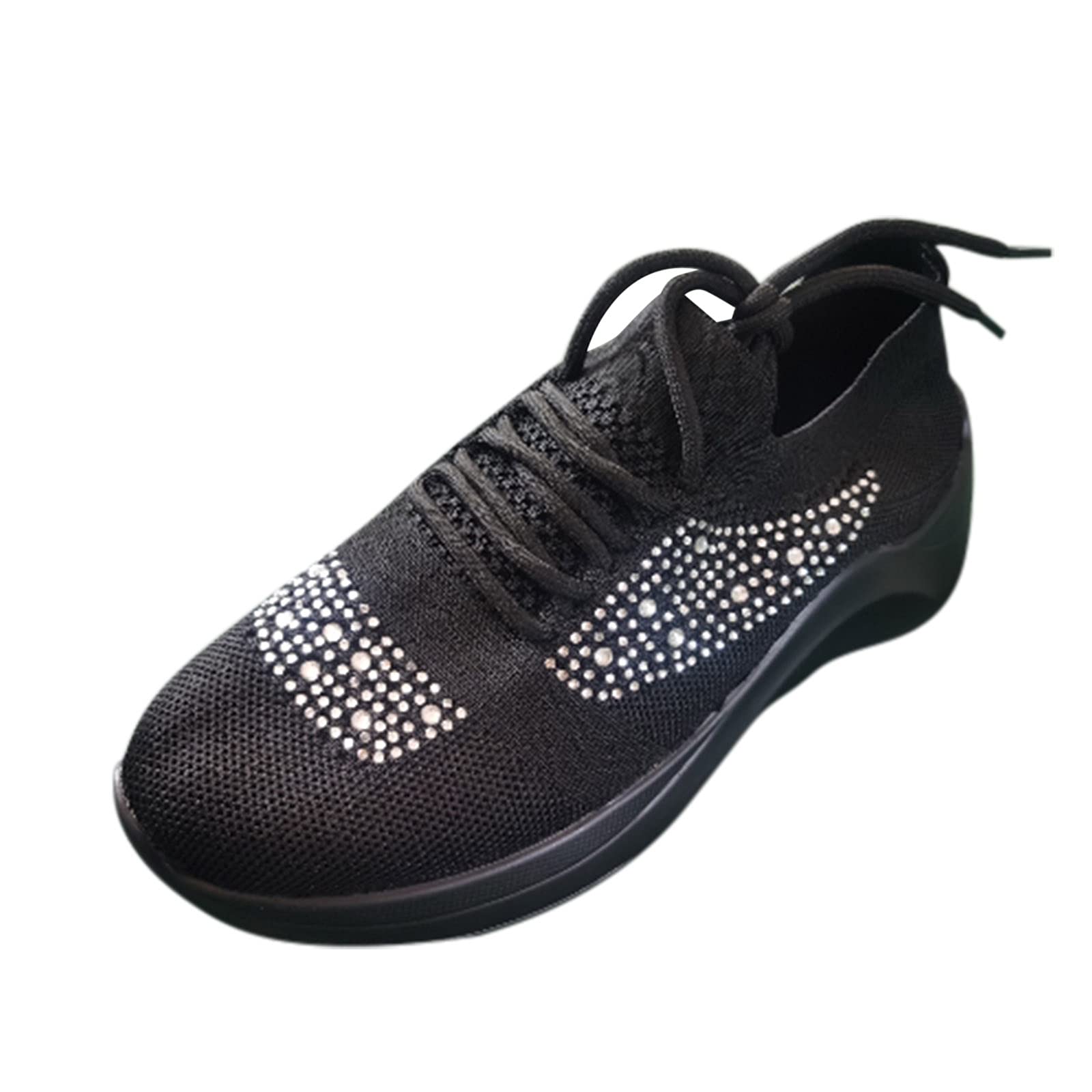 Non-Slip Black Dress Sneakers for Women & Men - Comfortable Casual Work Shoes for Office, Walking & Daily Wear (Y Black, Size 8)