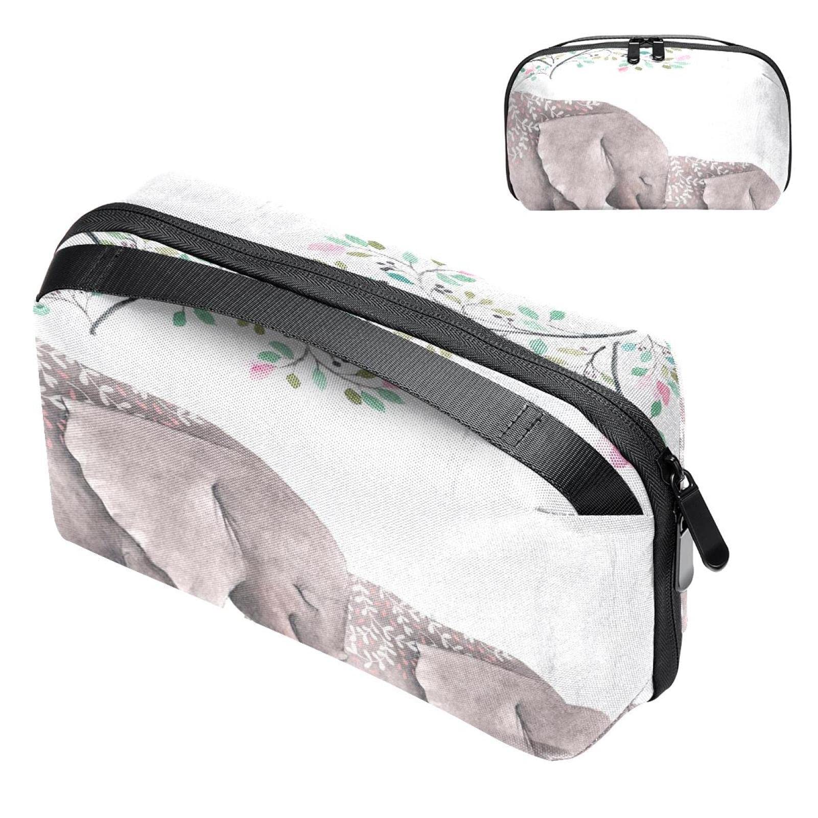 Stylish Waterproof Makeup Travel Bag for Women - Elephant Print Cosmetic Organizer Pouch | Perfect for Travel, Gym & Daily Use