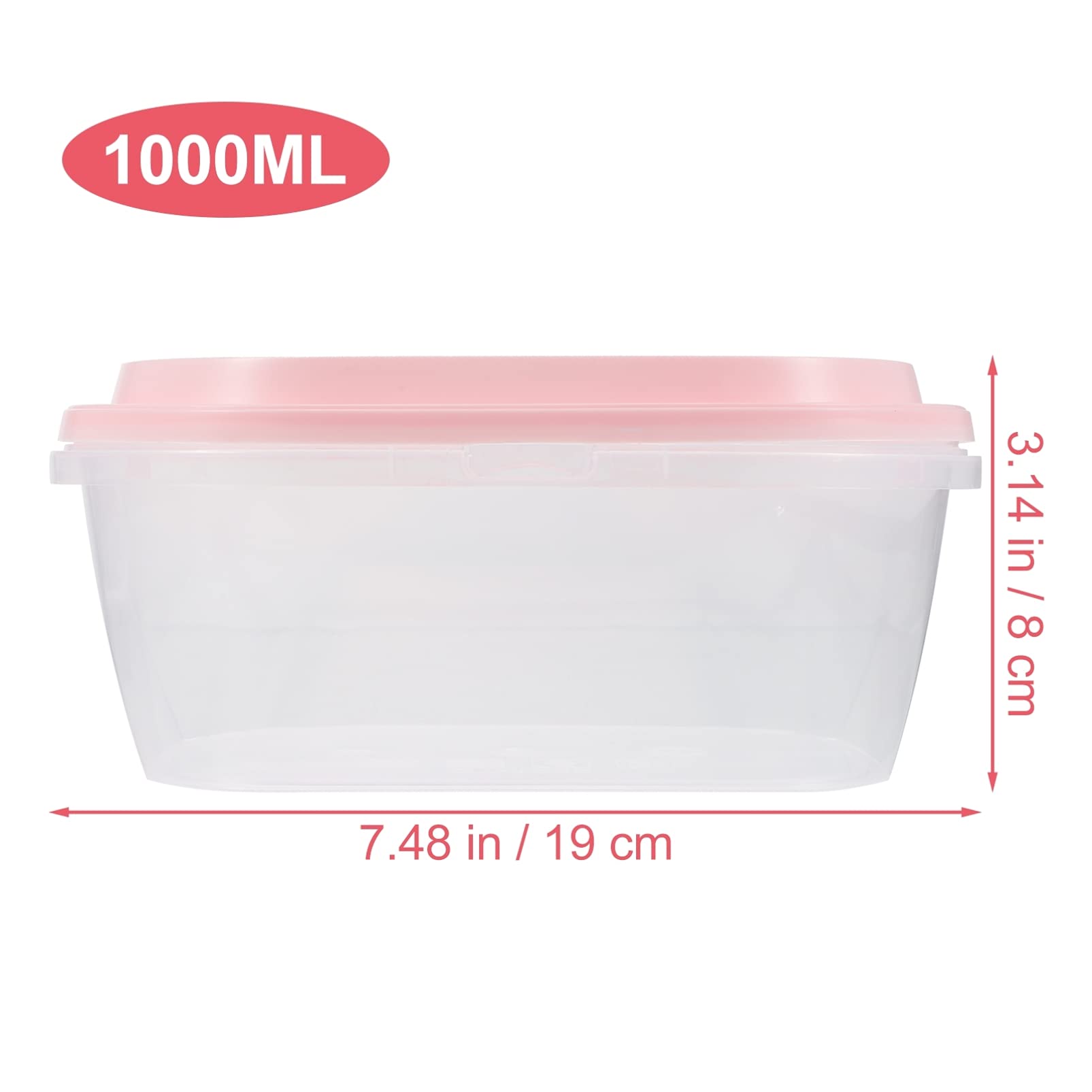 YARNOW 2-Piece Oval Ice Cream Storage Containers with Lids - Leakproof Freezer-Safe Containers for Homemade Ice Cream, Cake Storage & Kitchen Organization (Pink) | Perfect for Home Baking, Party Desserts & Long-Term Freezer Storage