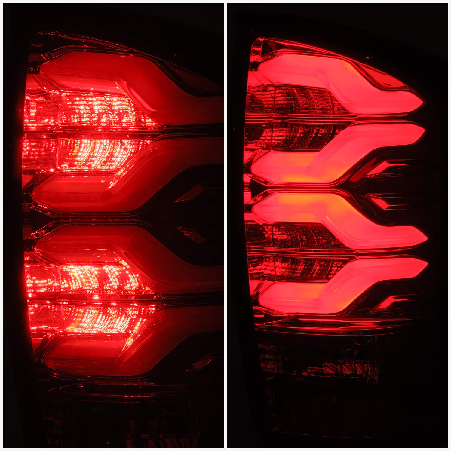 Alpharex PRO-Series LED Tail Lights for 2016-2023 Toyota Tacoma - Red Smoke Lens - Enhanced Visibility & Style - Perfect for Off-Roading & Night Driving
