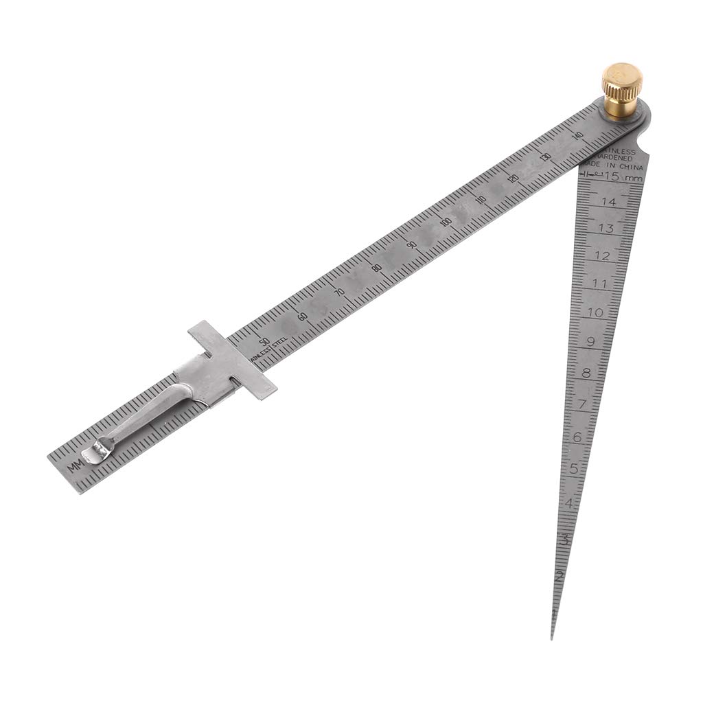 Youngy 2-in-1 Metric Taper Welding Feeler Gauge & Depth Ruler - Stainless Steel Gap & Hole Measurement Tool for Automotive, Metalworking & DIY Projects