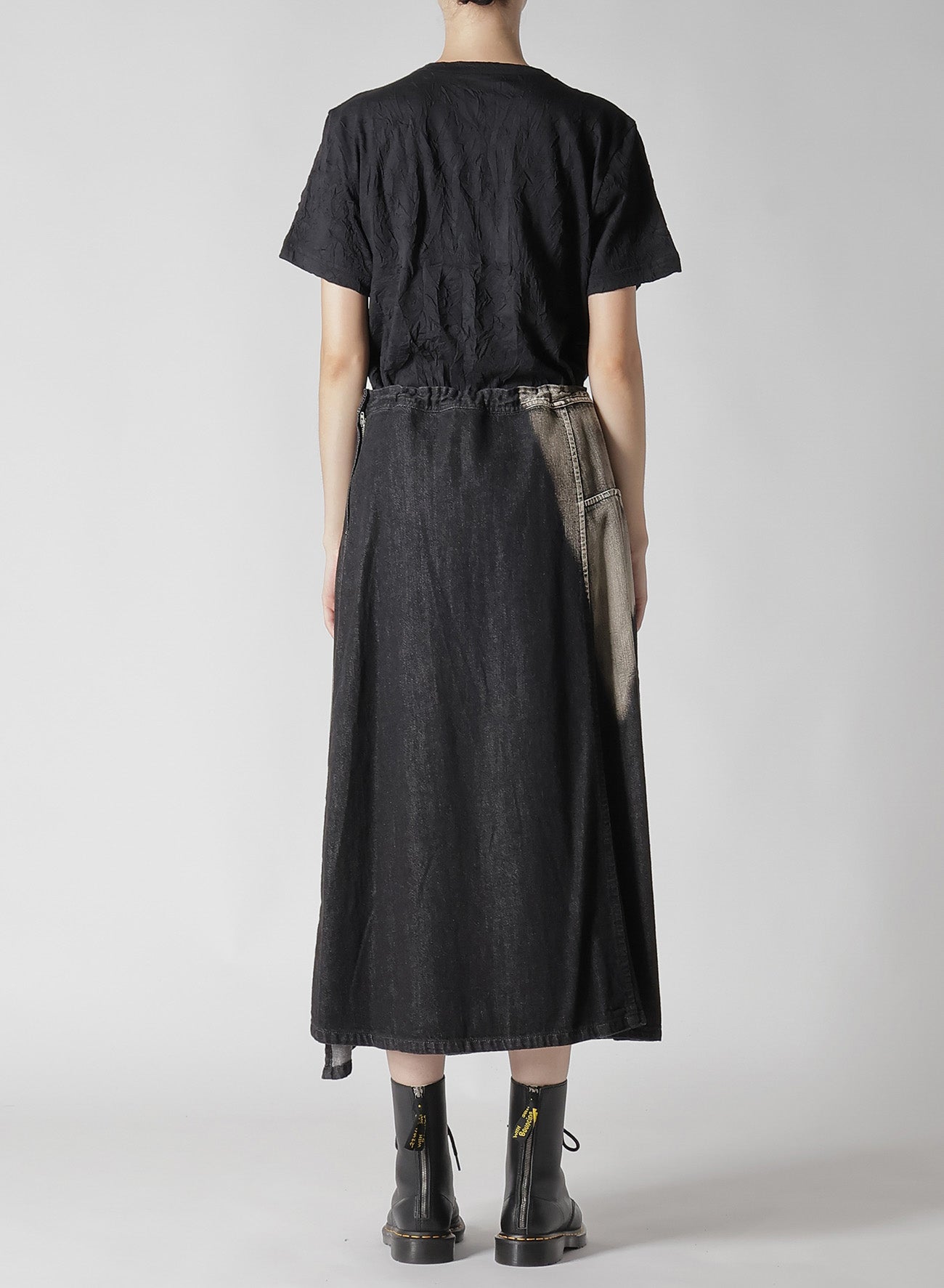 Spotted Denim Triangle Gusset Flare Skirt for Women - Vintage Retro High Waist A-Line Skirt - Perfect for Casual Outfits, Parties, and Boho Fashion