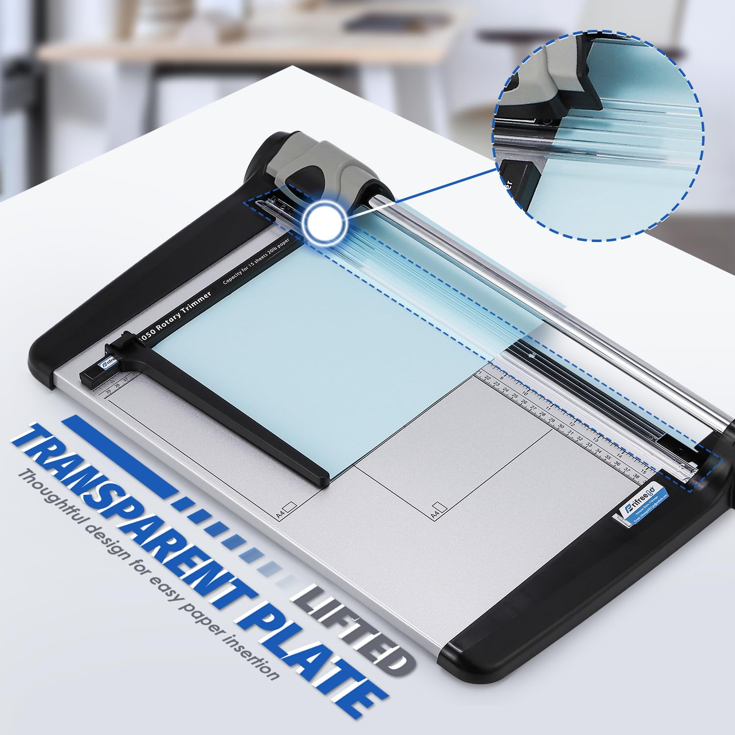 Heavy Duty Rotary Paper Trimmer - 15 Sheet Capacity, 14.17