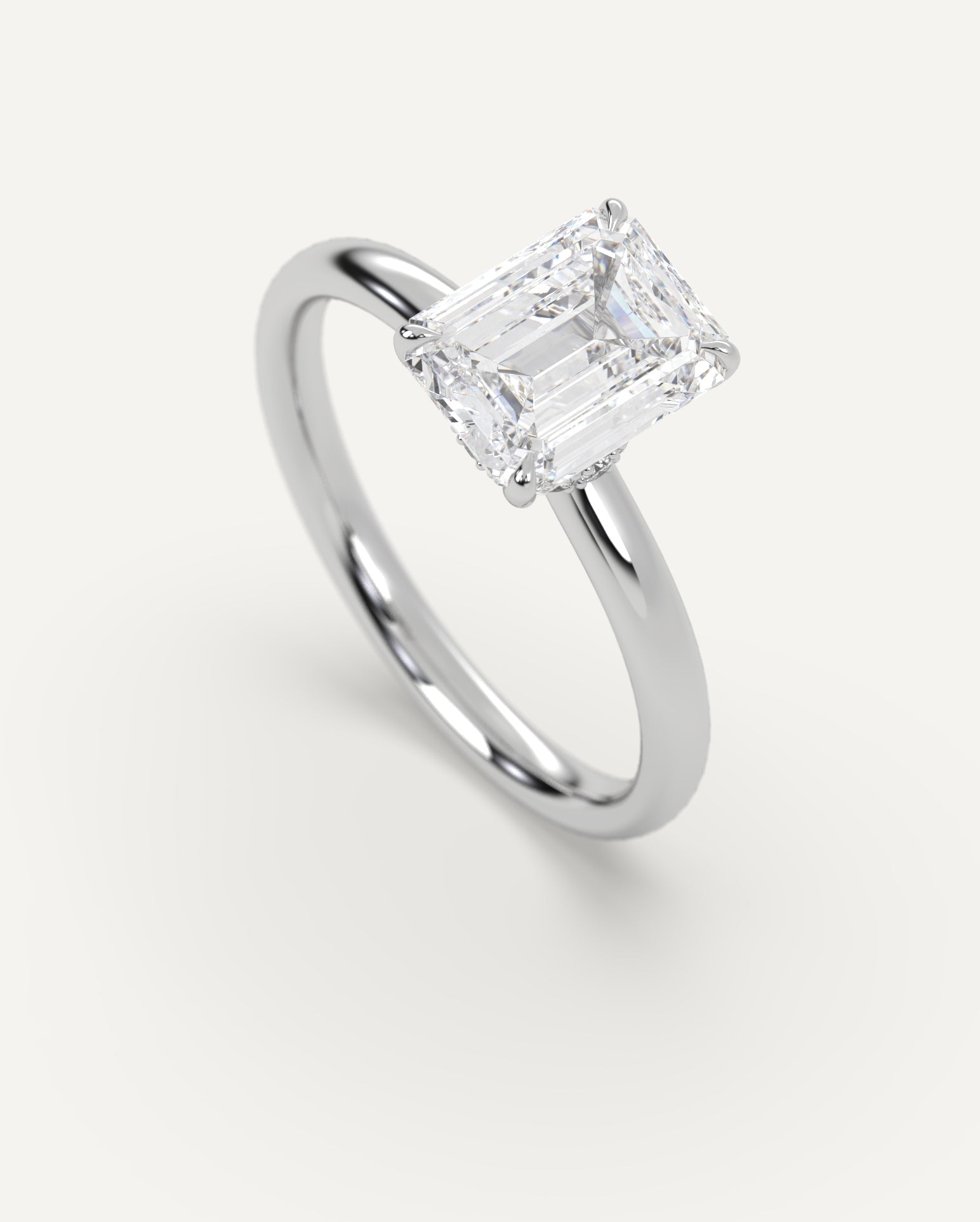 2 Carat Emerald Cut Diamond Ring - Elegant Solitaire Engagement Ring for Women | Perfect for Proposals, Anniversaries & Special Occasions
