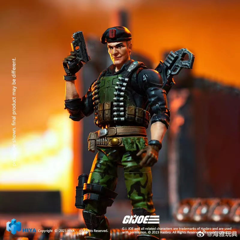 PRE-ORDER Hiya Toys 1/18 Scale 4-Inch G.I. Joe Flint Action Figure - Collectible Military Soldier Character Model for Display & Diorama Scenes