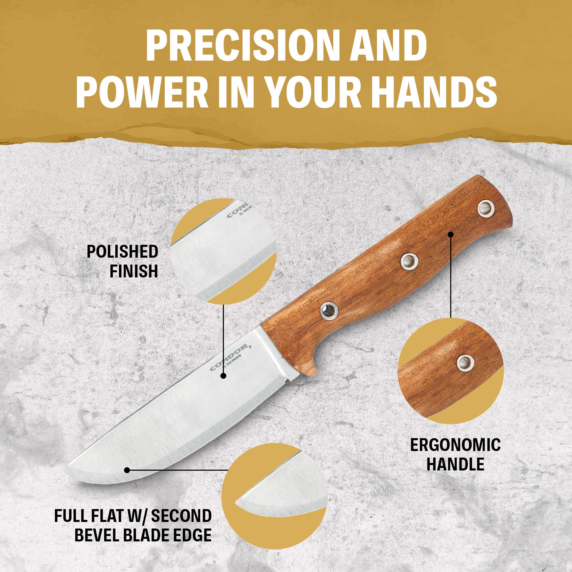 Condor Tool & Knife Swamp Romper Fixed Blade Knife - 4.5