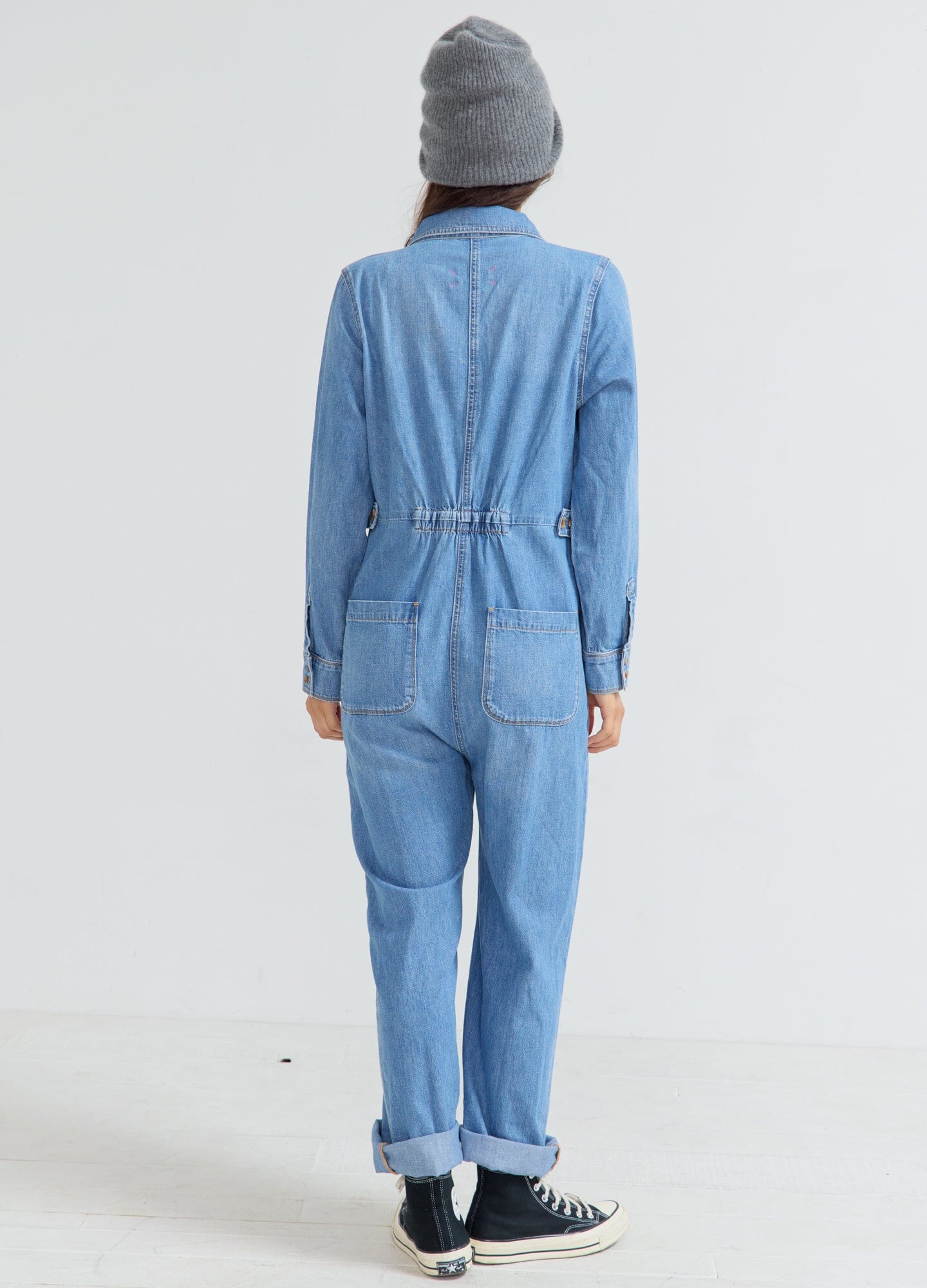 Comfortable Nursing Denim Jumpsuit for Moms - Soft Stretch Maternity Wear for Breastfeeding, Everyday Use & Outings