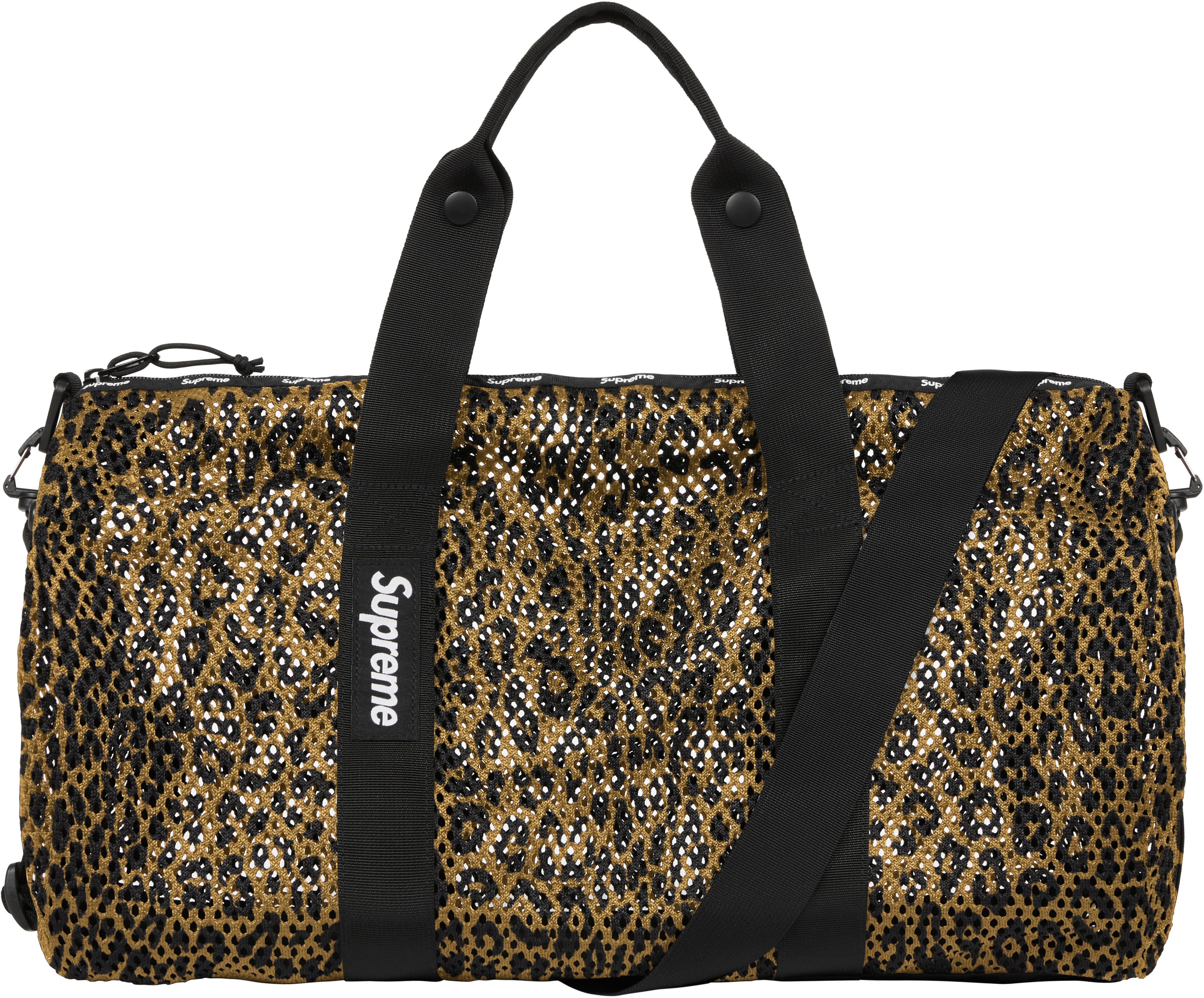 Supreme Mesh Duffle Bag Leopard Print - Waterproof Gym Bag for Men & Women - Perfect for Travel, Sports, Workout & Beach Day