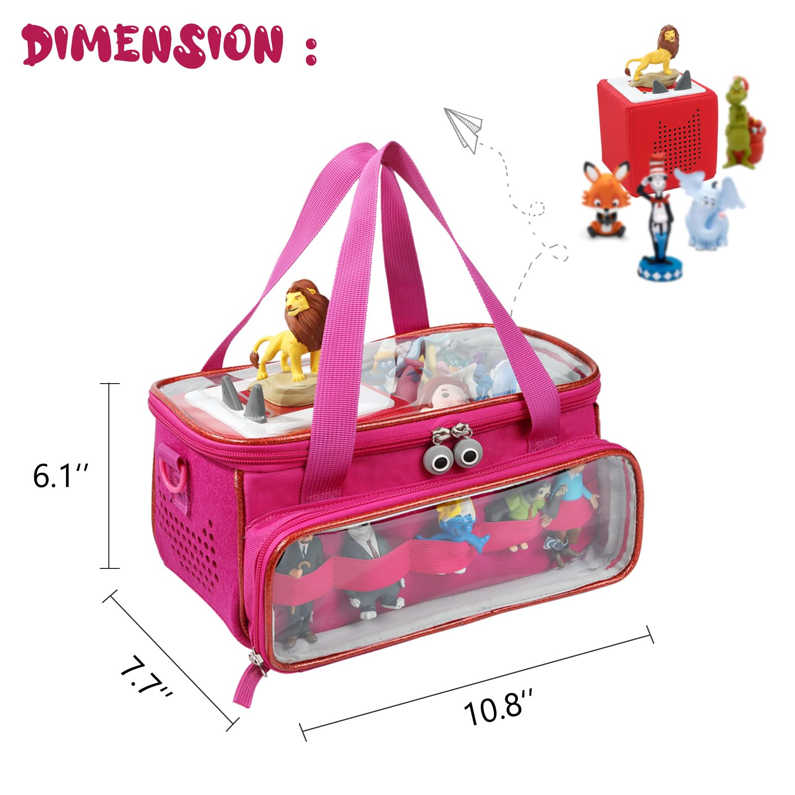 SFYBYHEART Protective Carrying Case for Toniebox & Tonie Figures – Durable Storage Case for Toniebox Starter Set, Characters & Headphones – Perfect for Travel, Home & Kids' Room Organization (Patent Pending)