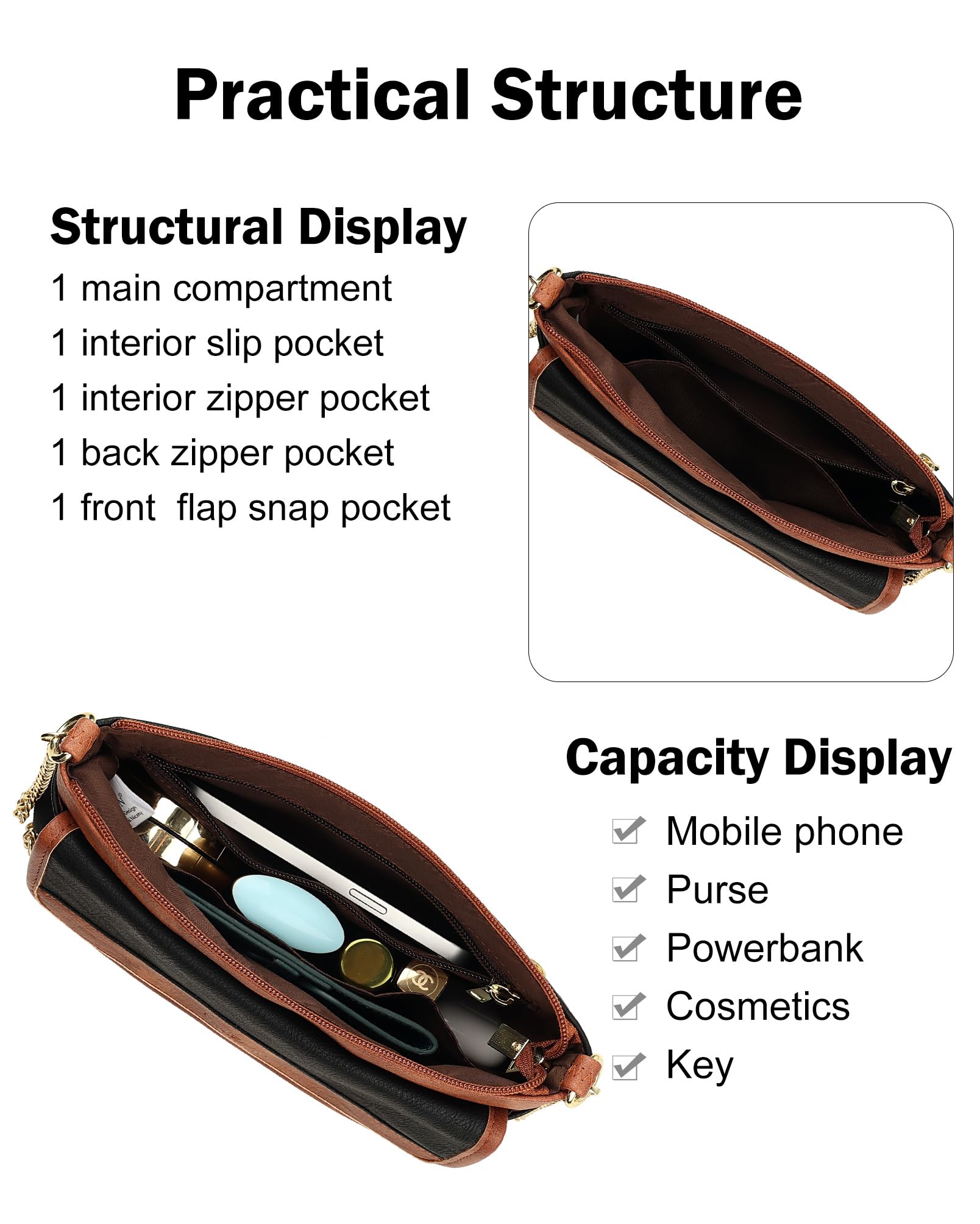 Trendy Vegan Leather Crossbody Bag for Women - Small Designer Shoulder Handbag & Wristlet Purse | Perfect for Everyday Use, Date Nights & Travel Accessories