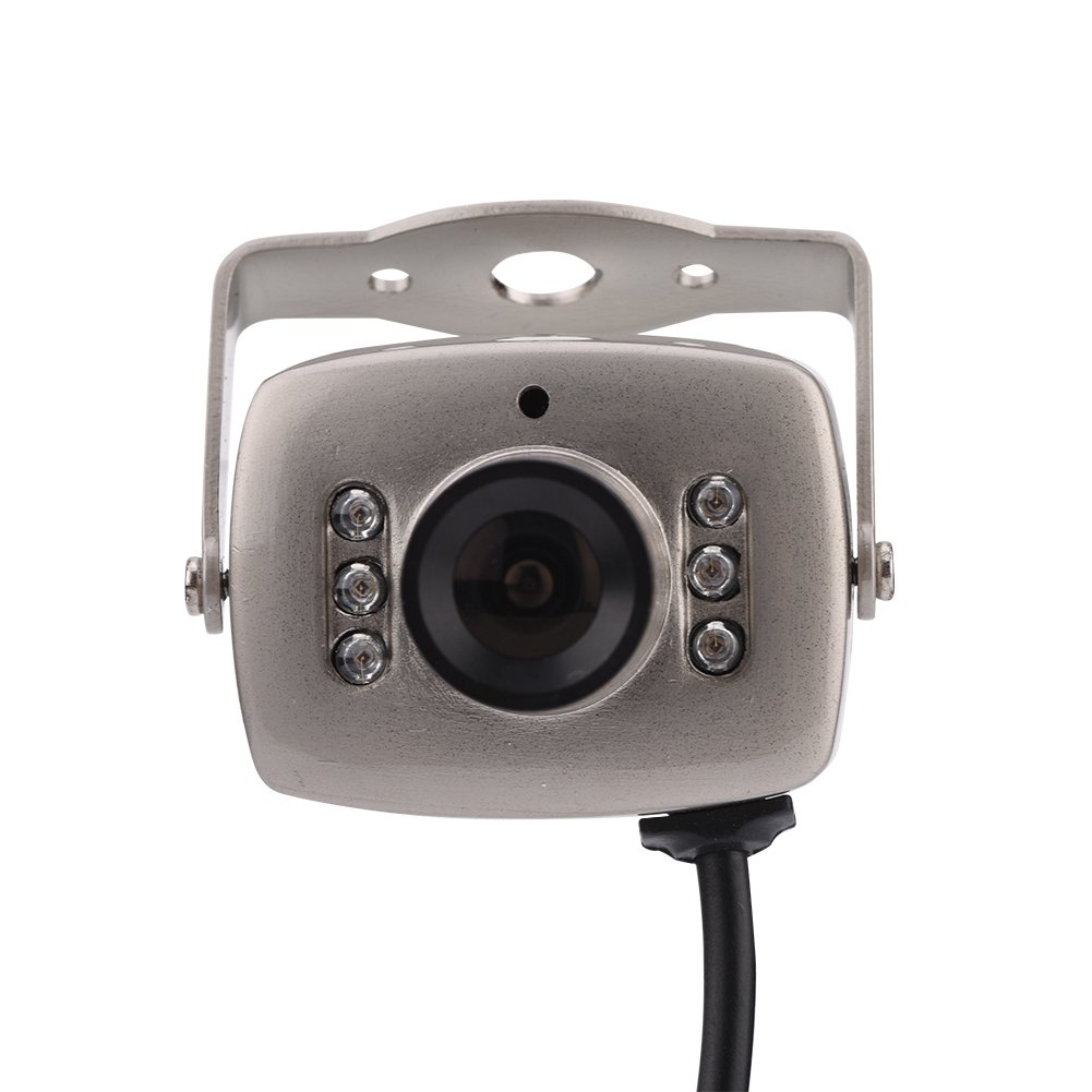 Kafuty Mini 6 LED Box CCTV Security Camera - 1080P HD Night Vision, High Sensitivity Digital Video Camera with Removable Mounting Bracket & Lens Cap (PAL/NTSC) - Ideal for Home, Office & Indoor Surveillance