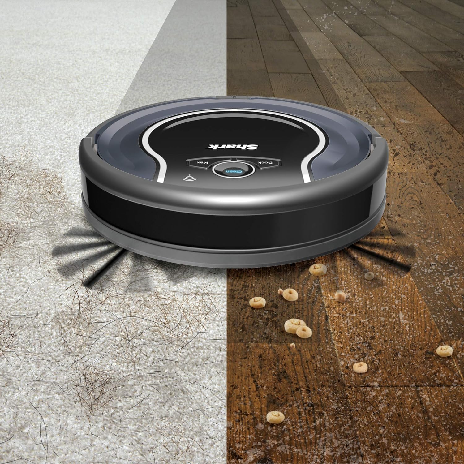 Shark ION RV761 Wi-Fi Connected Robot Vacuum with App Control - Smart Cleaning for Hard Floors & Carpets - Perfect for Pet Hair, Dust & Debris in Homes & Apartments
