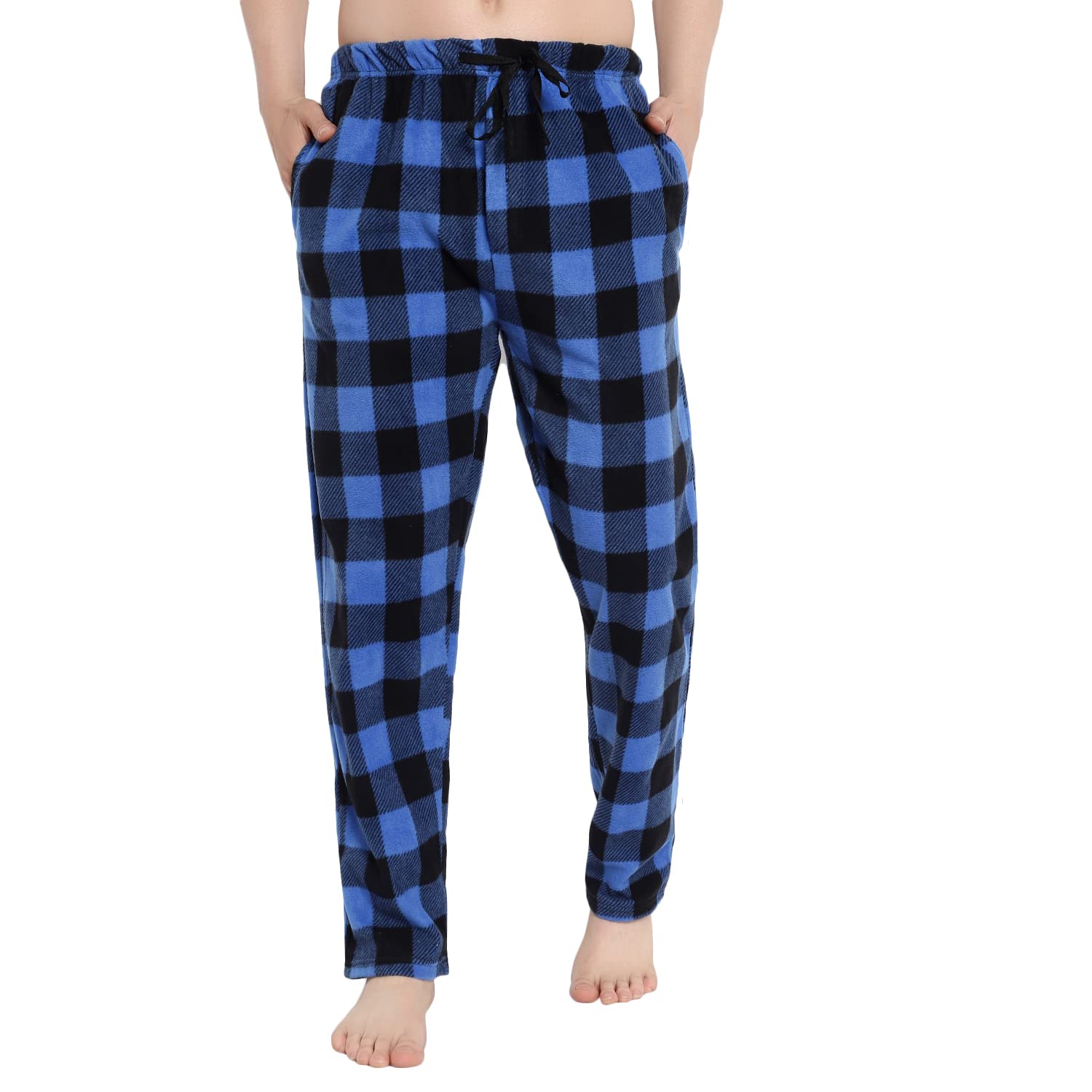 Cozy Boys Fleece Pajama Pants - Plaid Sleepwear for Big Boys Size 8-18 - Perfect for Christmas, Winter Nights & Sleepovers - Soft & Warm Holiday Pajamas