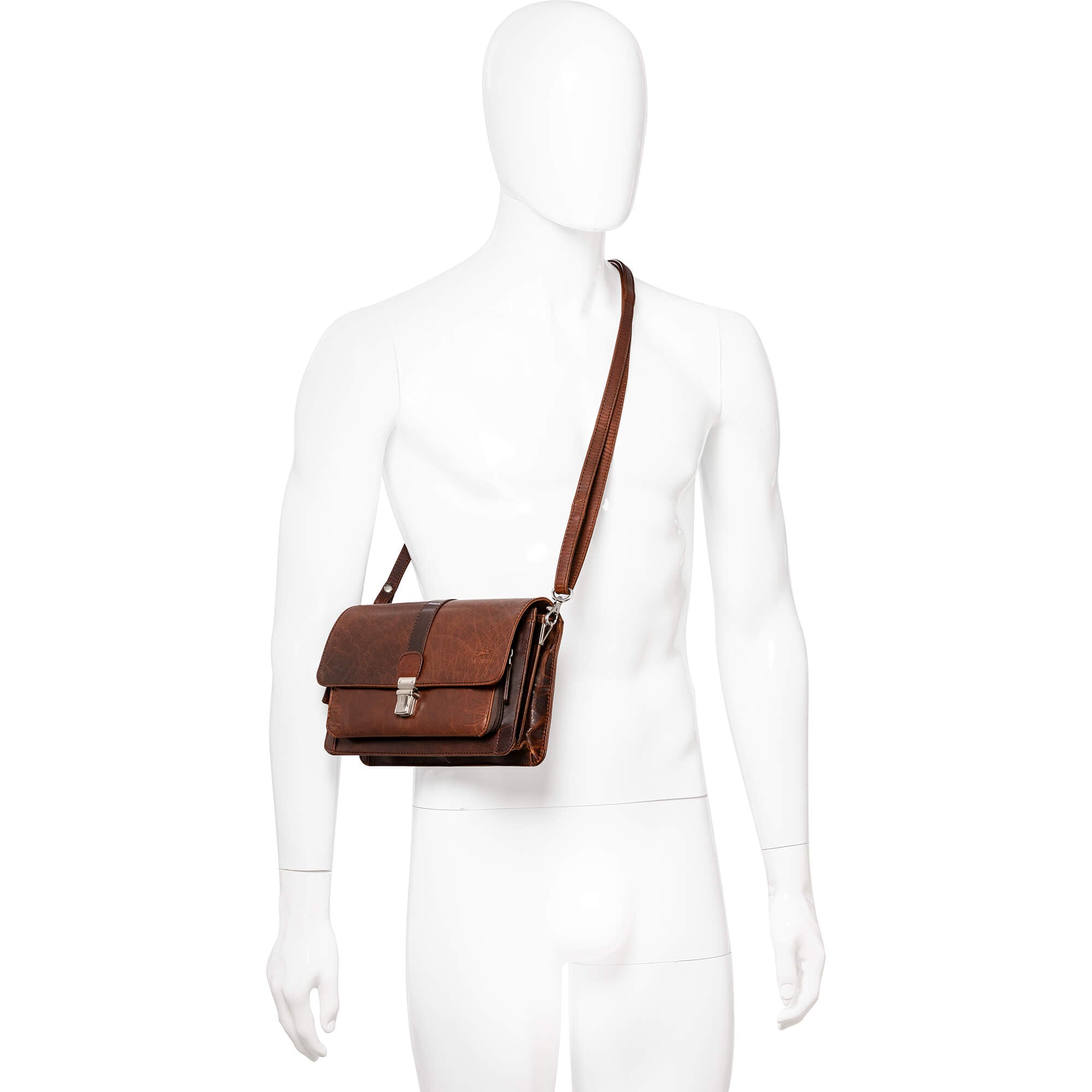 Mancini Buffalo Unisex Crossbody Bag with Front Organizer Pockets - Stylish & Functional for Travel, Work, and Daily Commute