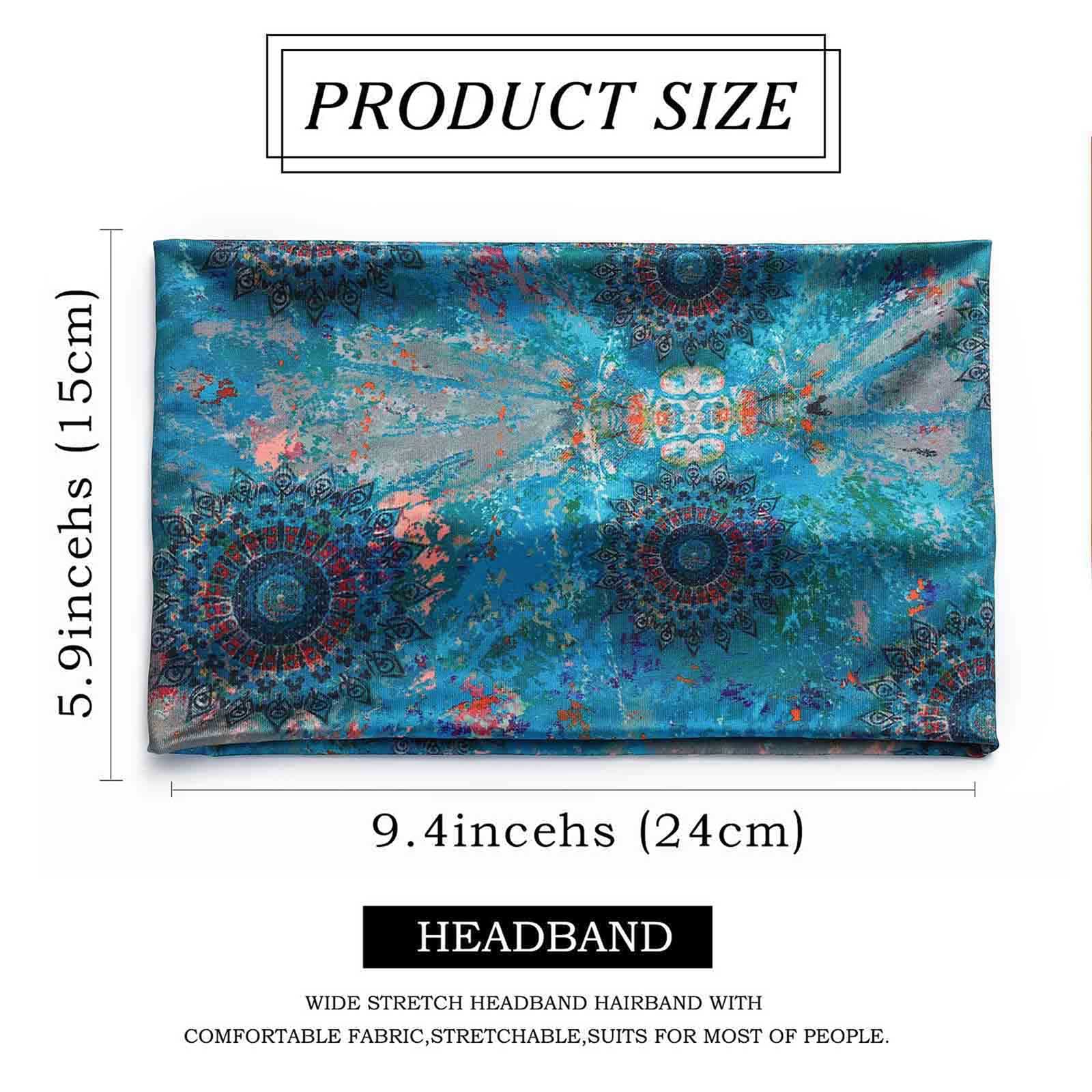 Olbye Wide Headbands for Women - Boho Yoga Headbands, Workout Running Sweatbands, Stylish Hair Accessories (Pack of 4) - Perfect for Gym, Yoga, Running & Everyday Fashion