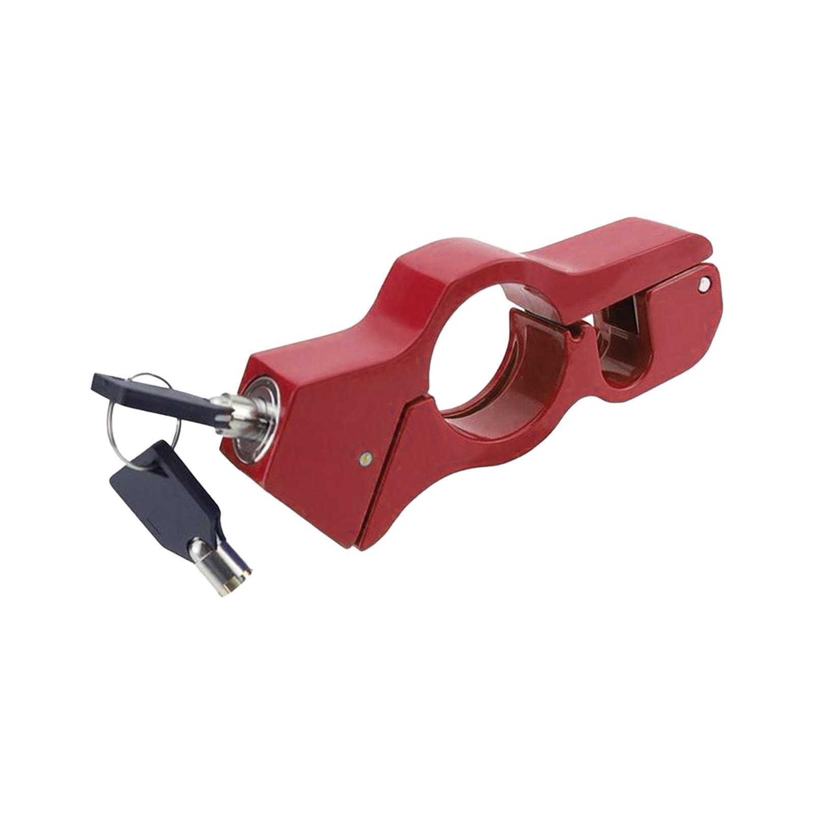 JicSuXi Motorcycle Handlebar Lock with 2 Keys - Universal Throttle Lock for Scooters & Electric Bikes (Red) - Secure Parking & Theft Protection for Urban Commuting