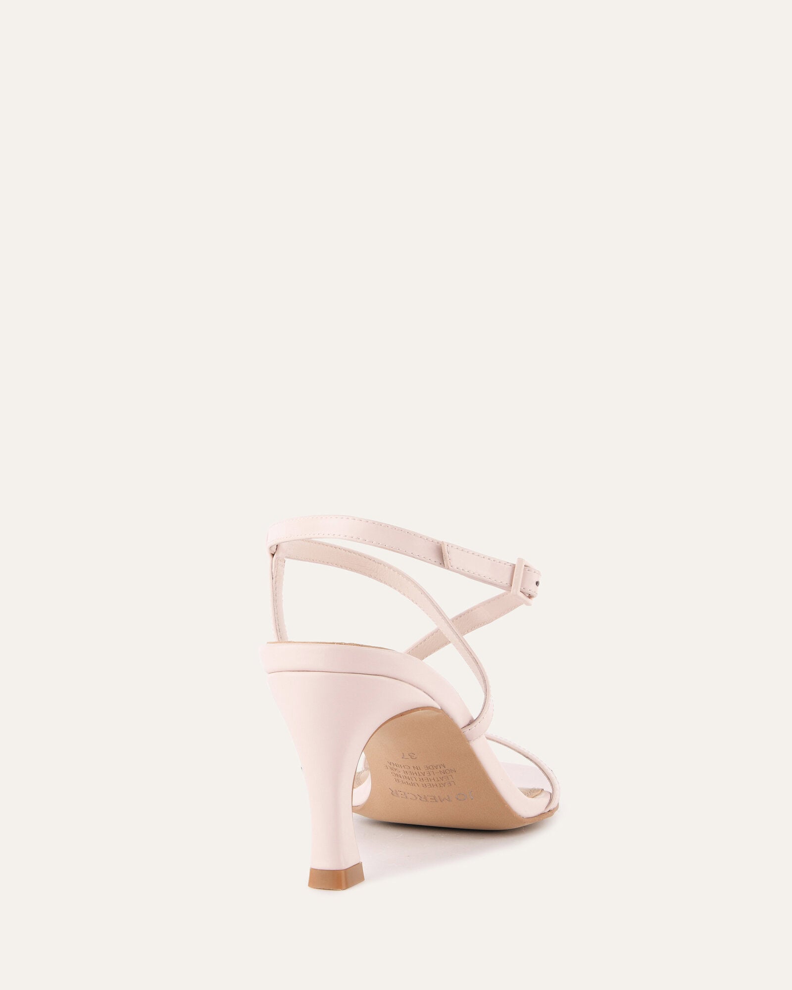 JOCKEY Women's High Heel Sandals - Soft Pink Genuine Leather Strappy Summer Dress Shoes for Weddings, Parties & Date Nights