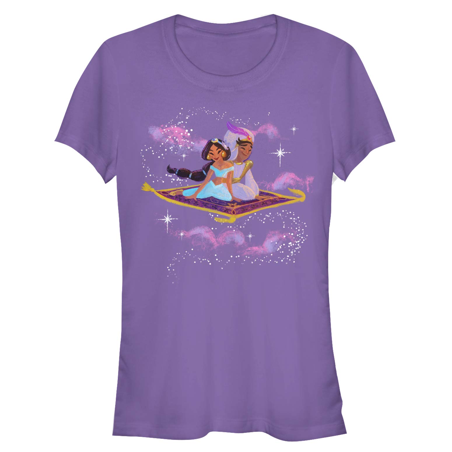 Junior's Aladdin Magic Carpet Ride Graphic T-Shirt - Disney Cartoon Character Tee for Kids & Teens - Perfect for Halloween Costumes, Birthday Gifts & Disney Theme Parties