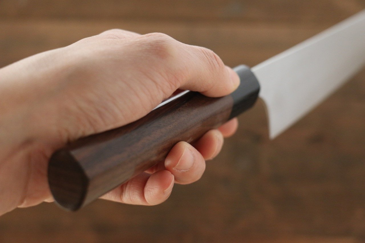 Premium Seisuke SG2 Sujihiki 240mm Japanese Knife with Exotic Shitan Handle - Perfect for Slicing Sashimi, Roasts & Delicate Meats