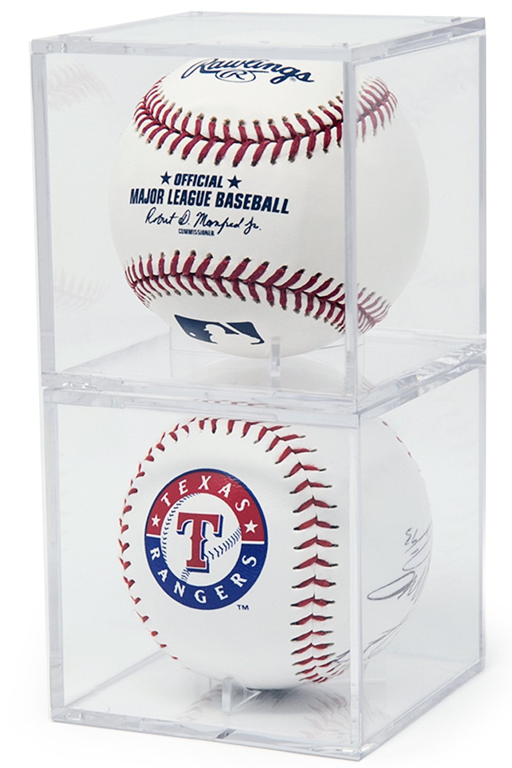 BallQube Premium Clear Square Baseball Display Case with Built-in Stand - Perfect for Autographed Baseballs, Sports Memorabilia & Collectibles - Ideal for Home Decor, Man Cave, Sports Room & Gift Giving