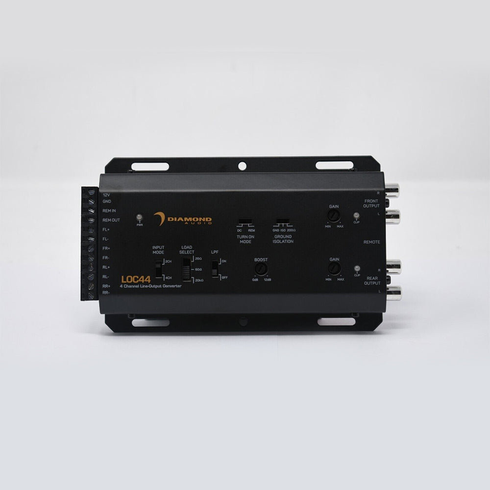 Diamond Audio LOC44 4 Channel Line Output Converter (4 IN / 4 OUT) - High-Quality Car Audio Signal Converter for Amplifiers & Subwoofers | Perfect for Car Stereo Upgrades & Sound System Installations
