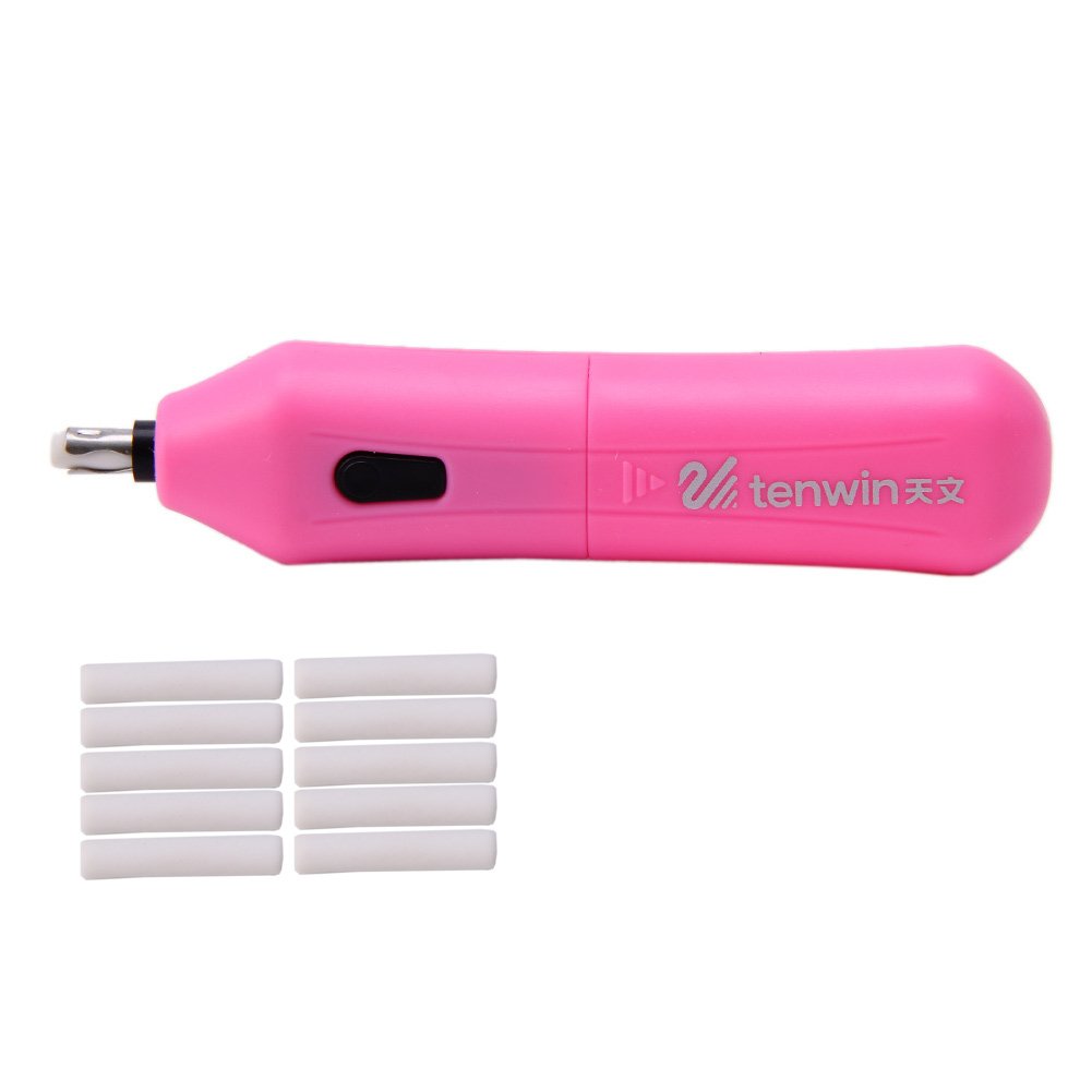 Portable Electric Eraser Pen with 10 Refillable Eraser Cores - Perfect for Artists, Students, Sketching & Painting | Correction Tape & Whiteout for Art Projects, School Work & Office Use