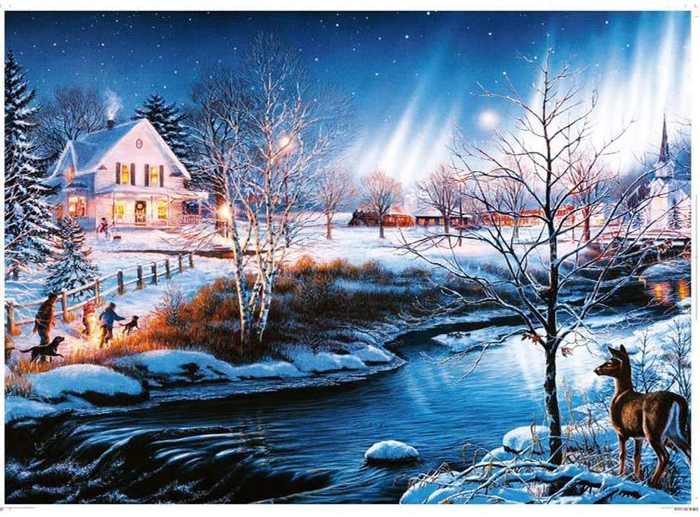 Aurora Snow Night 1000 Piece Jigsaw Puzzle for Adults & Teens - Educational Brain Teaser, DIY Collectible, Modern Home Decor - Perfect for Family Game Nights & Stress Relief