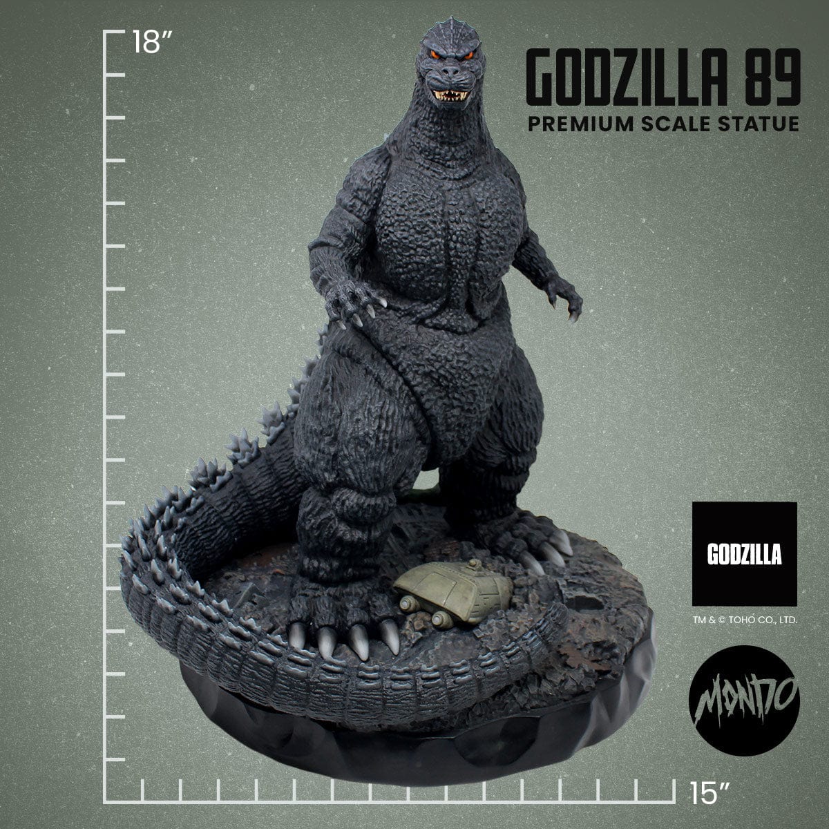 Godzilla 1989 Premium Scale Collectible Statue - Highly Detailed Movie Monster Figure for Display & Home Decor - Perfect for Anime Fans & Collectors