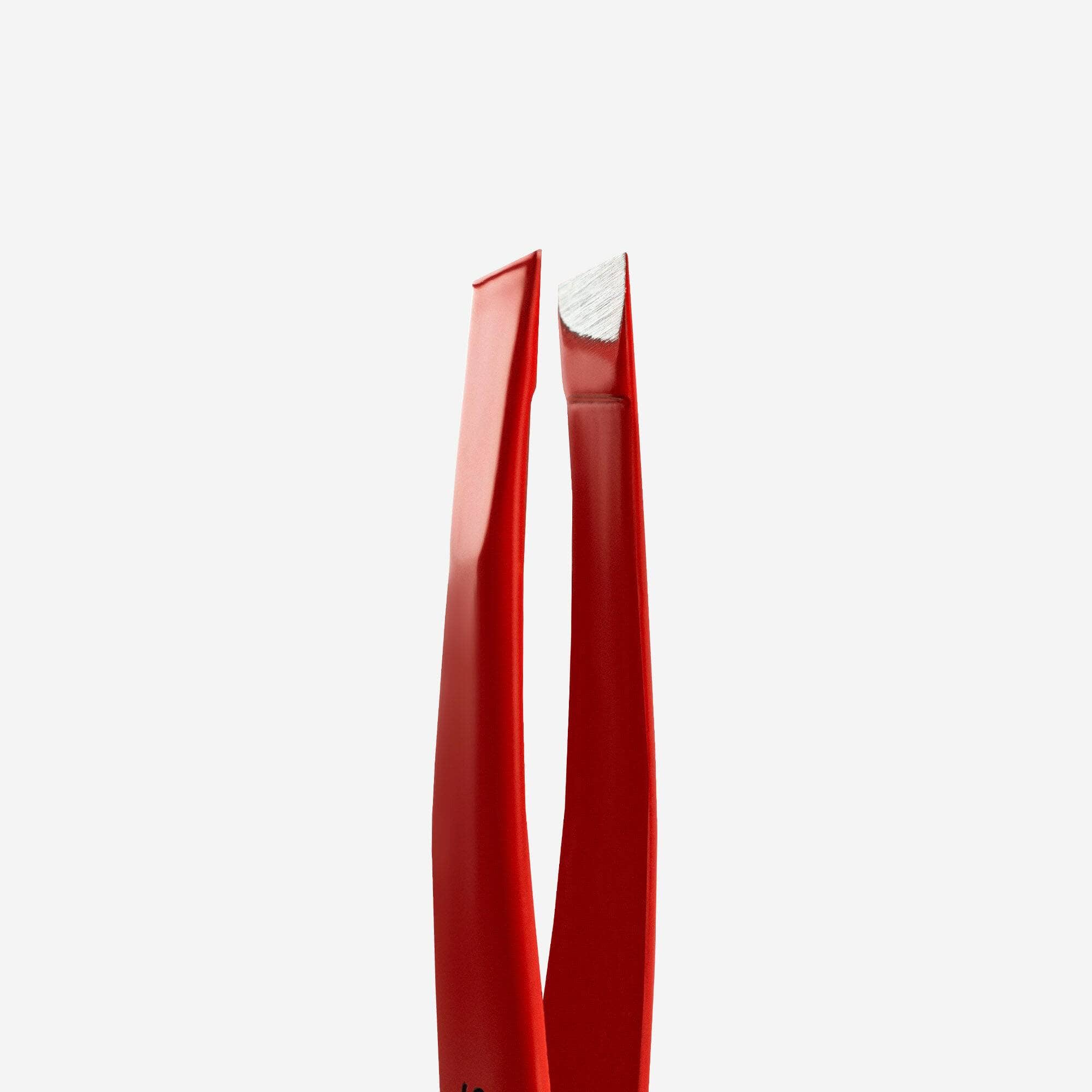 Staleks Expert 11 Type 3 Red Wide Slant Eyebrow Tweezers - Precision Grooming for Perfect Brows at Home or Salon