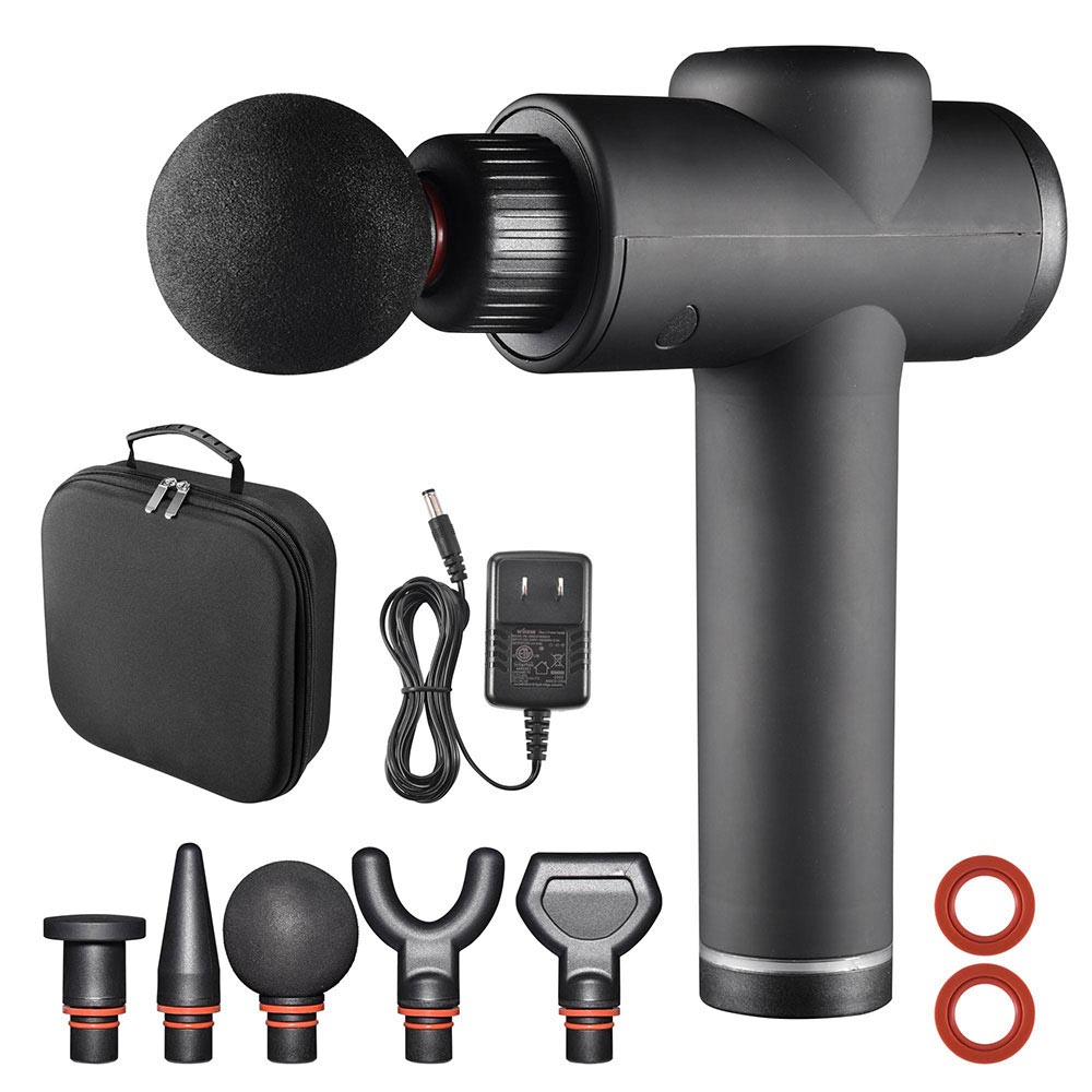 Rechargeable Deep Tissue Massage Gun - 6 Attachments, Cordless Percussion Massager for Muscle Pain Relief - Perfect for Athletes, Gym Recovery & Home Use