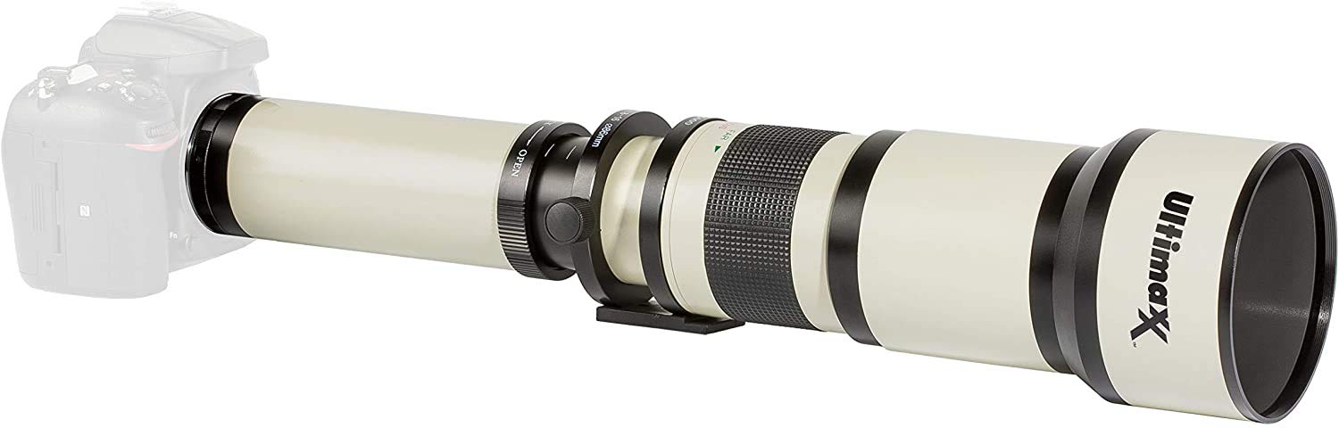 Ultimaxx 650-1300mm Telephoto Zoom Lens with 2X Converter (1300-2600mm) for Canon EOS DSLR Cameras - Compatible with 9000D, 800D, 760D, 750D, 700D, 1300D, 1200D, T100, 4000D, 3000D, 2000D, 1500D - Perfect for Wildlife, Sports & Long-Distance Photography