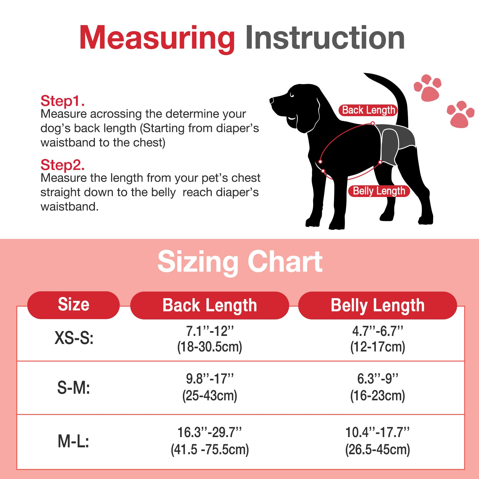 Pet Soft Dog Suspenders 2-Pack - Adjustable Diaper Suspenders for Female Dogs, Dog Dress & Skirt Accessories (Cute Hearts Design, Size S/M) - Perfect for Puppy Training, Fashion Outfits & Special Occasions