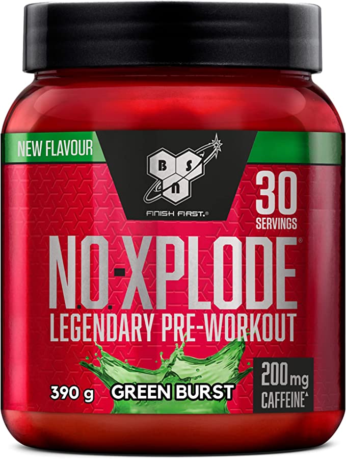 BSN NO Xplode Pre Workout Supplement 390g - Nitric Oxide Booster for Energy, Focus & Muscle Pumps - Best for Gym, Bodybuilding & Fitness Training