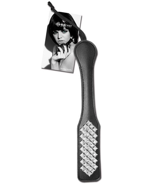Sex & Mischief Studded Paddle - BDSM Spanking Paddle for Sensual Play & Impact Play | Perfect for Couples, Beginners & Advanced Users | Durable Leather with Metal Studs for Intense Sensations