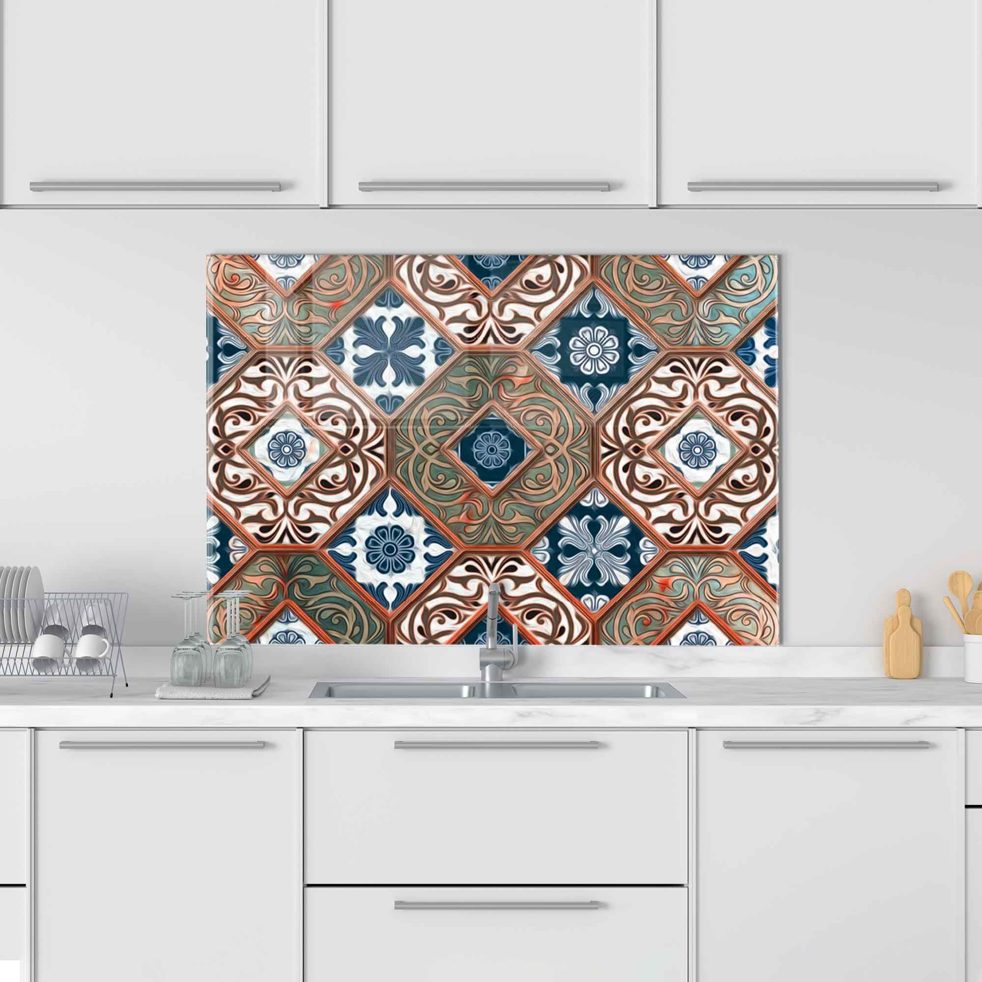Roggmard Tempered Glass Kitchen Backsplash - 36x24 Inch (91x61cm) Stove Backsplash Cover, Splashback Tile, Kitchen Sink Splash Guard - Heat & Stain Resistant - Easy to Clean - Perfect for Modern Home Kitchen Decor & Renovation Projects