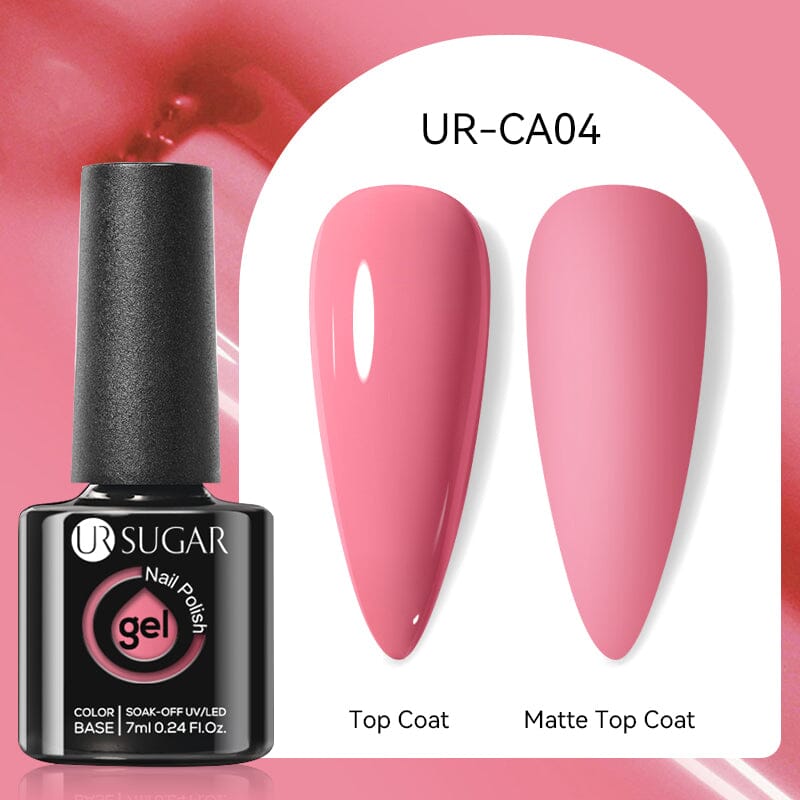 UR CA04 Solid Color Gel Nail Polish - 7ml Long Lasting UV/LED Soak Off Manicure Kit for Home & Salon Use