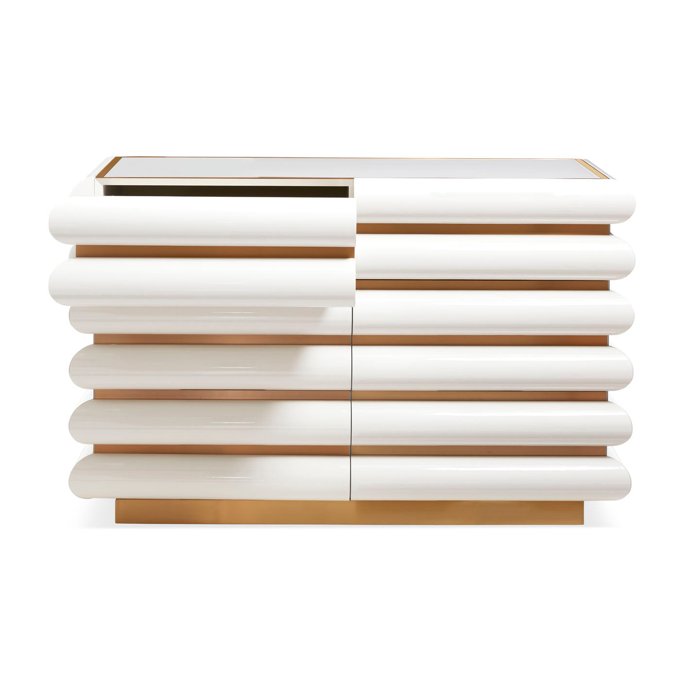 Kiki 52 Inch 6-Drawer Dresser - Modern Wooden Chest of Drawers for Bedroom, Living Room & Nursery Storage Organization