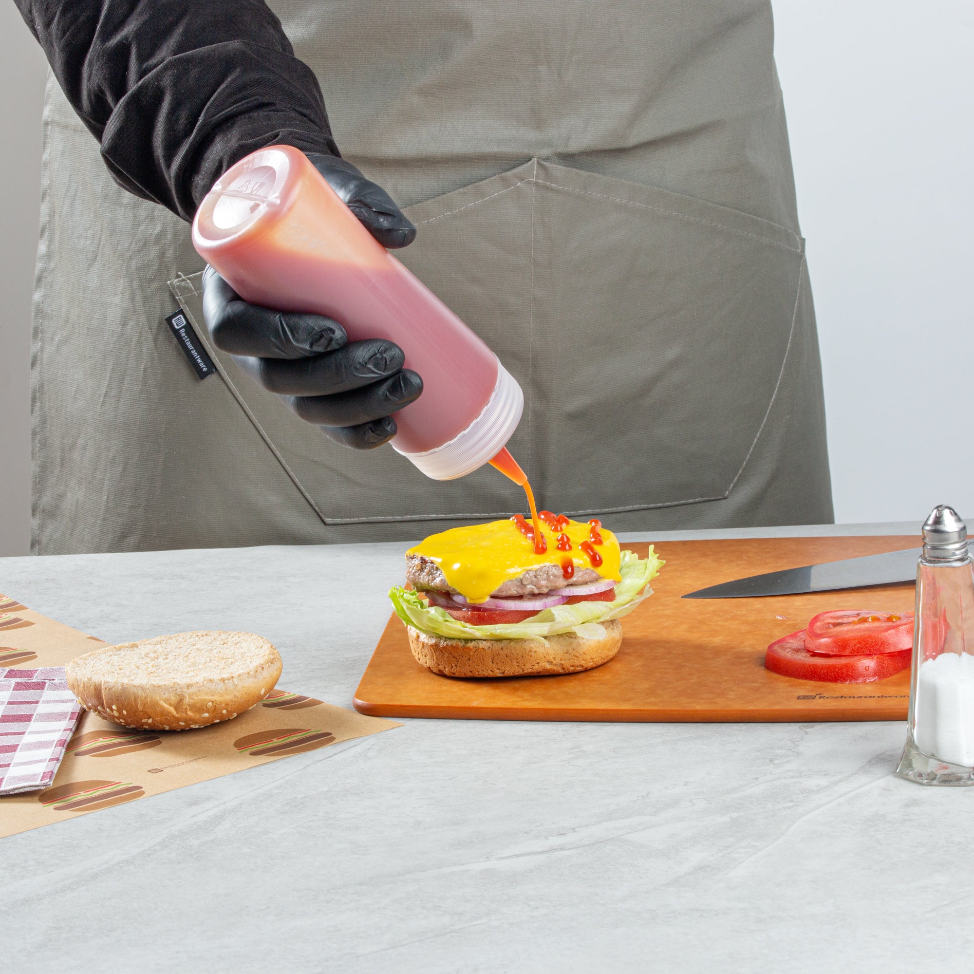 12 oz Clear Plastic Squeeze Bottles with Precision Tip - 2.25