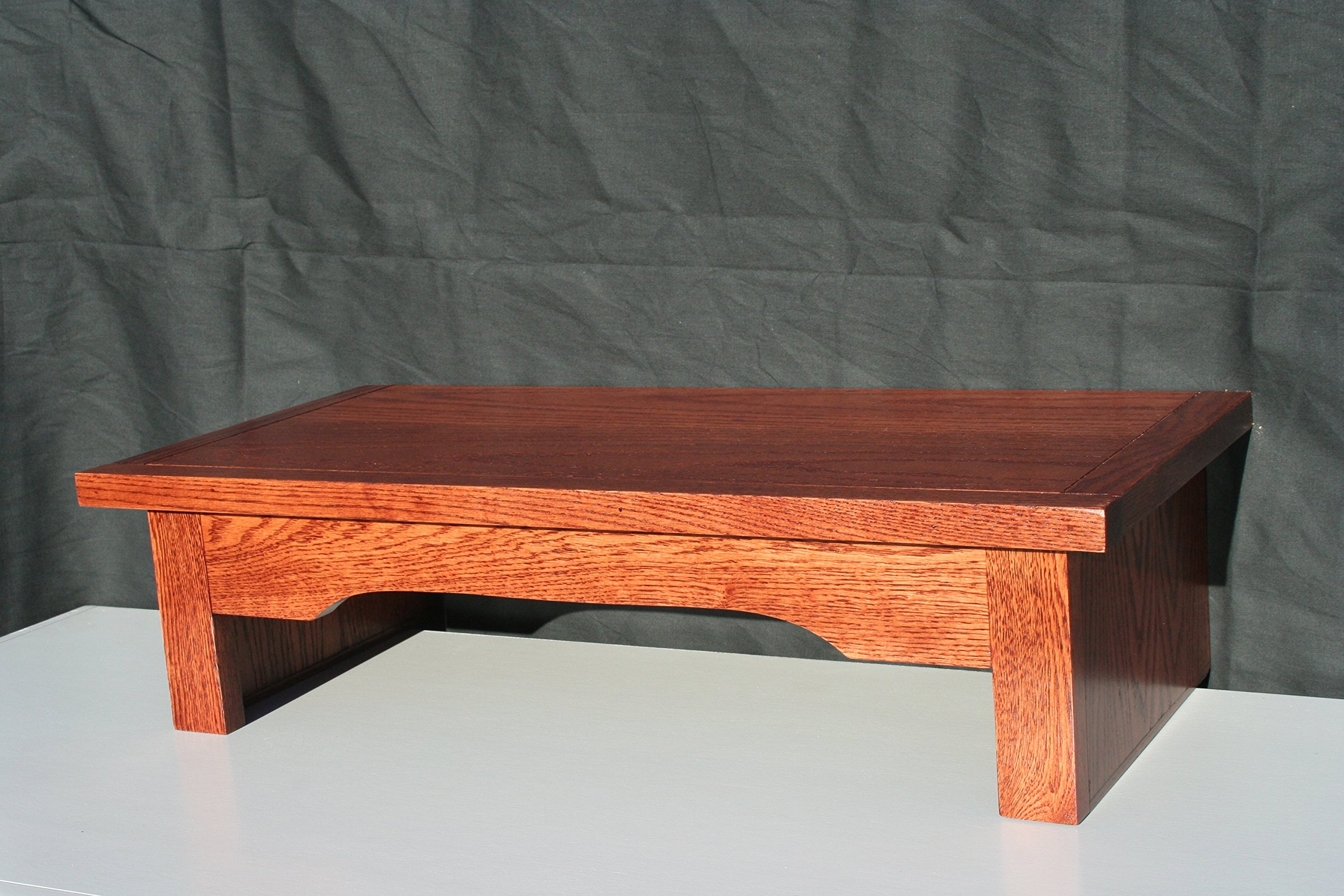 Oak TV/Monitor Riser Stand - Mission Style 26