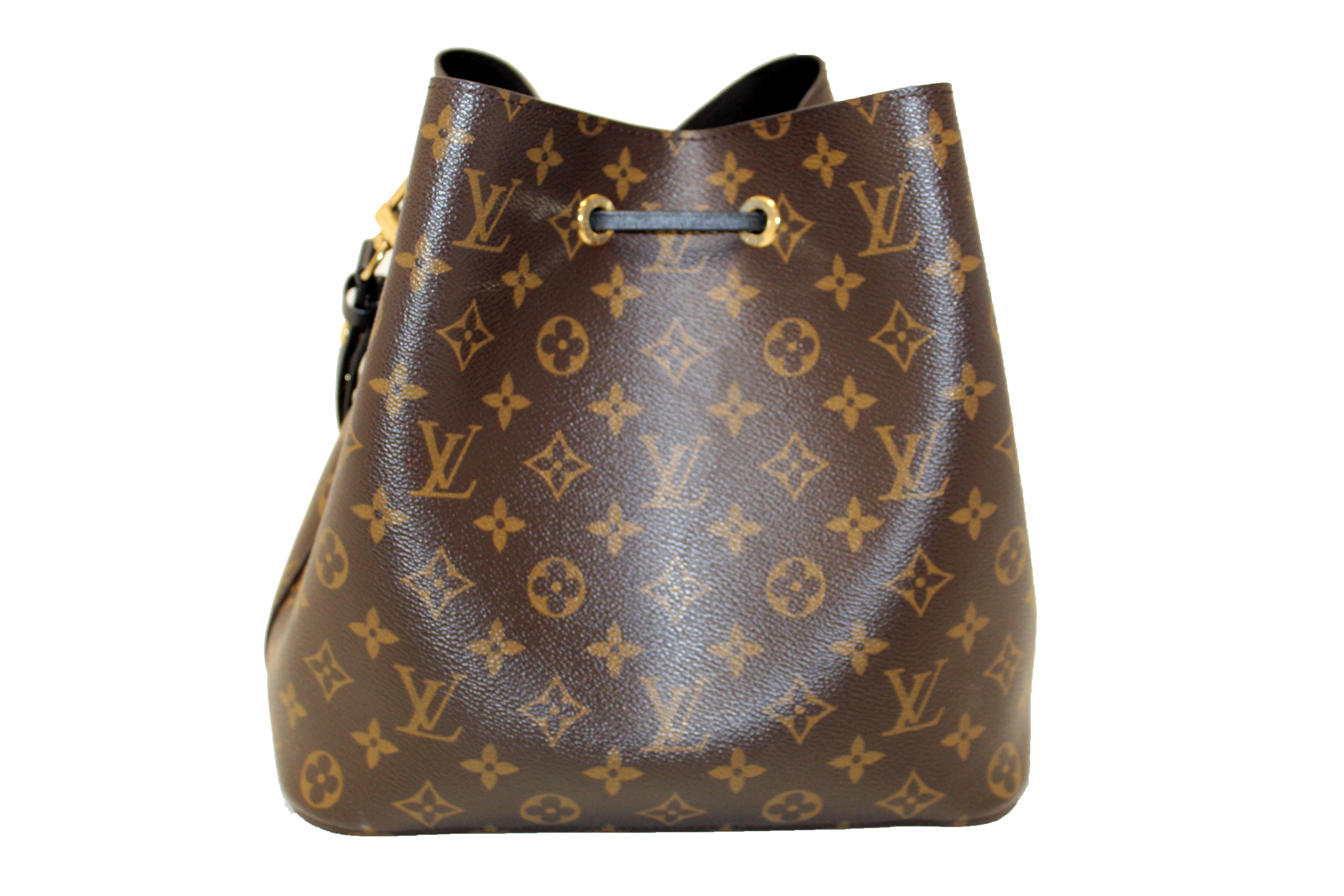 Authentic Louis Vuitton Classic Monogram Black NeoNoe Shoulder Bag for Women - Luxury Designer Handbag for Work, Travel & Everyday Use
