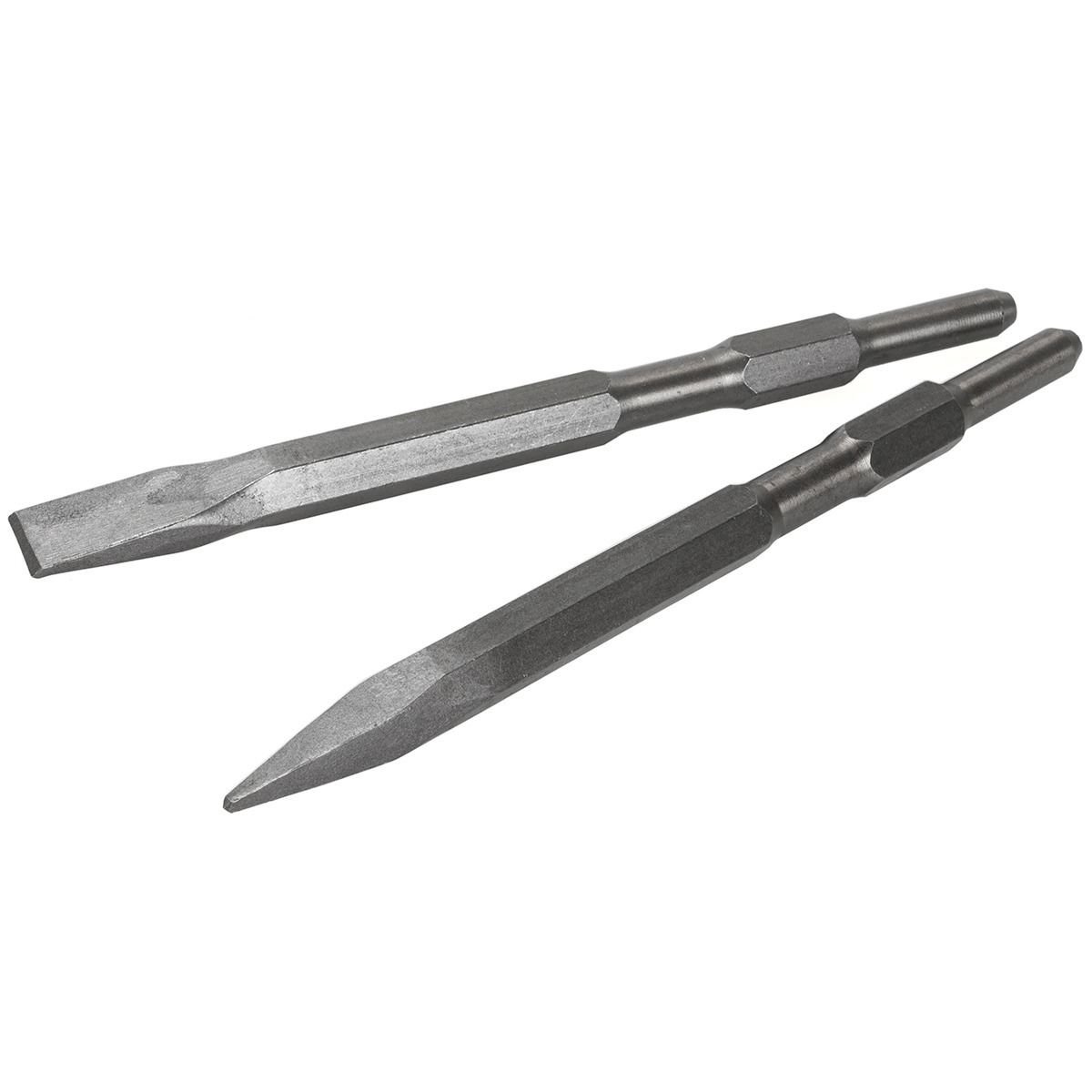 2-Piece Point & Flat Chisel Bit Set for 5/8