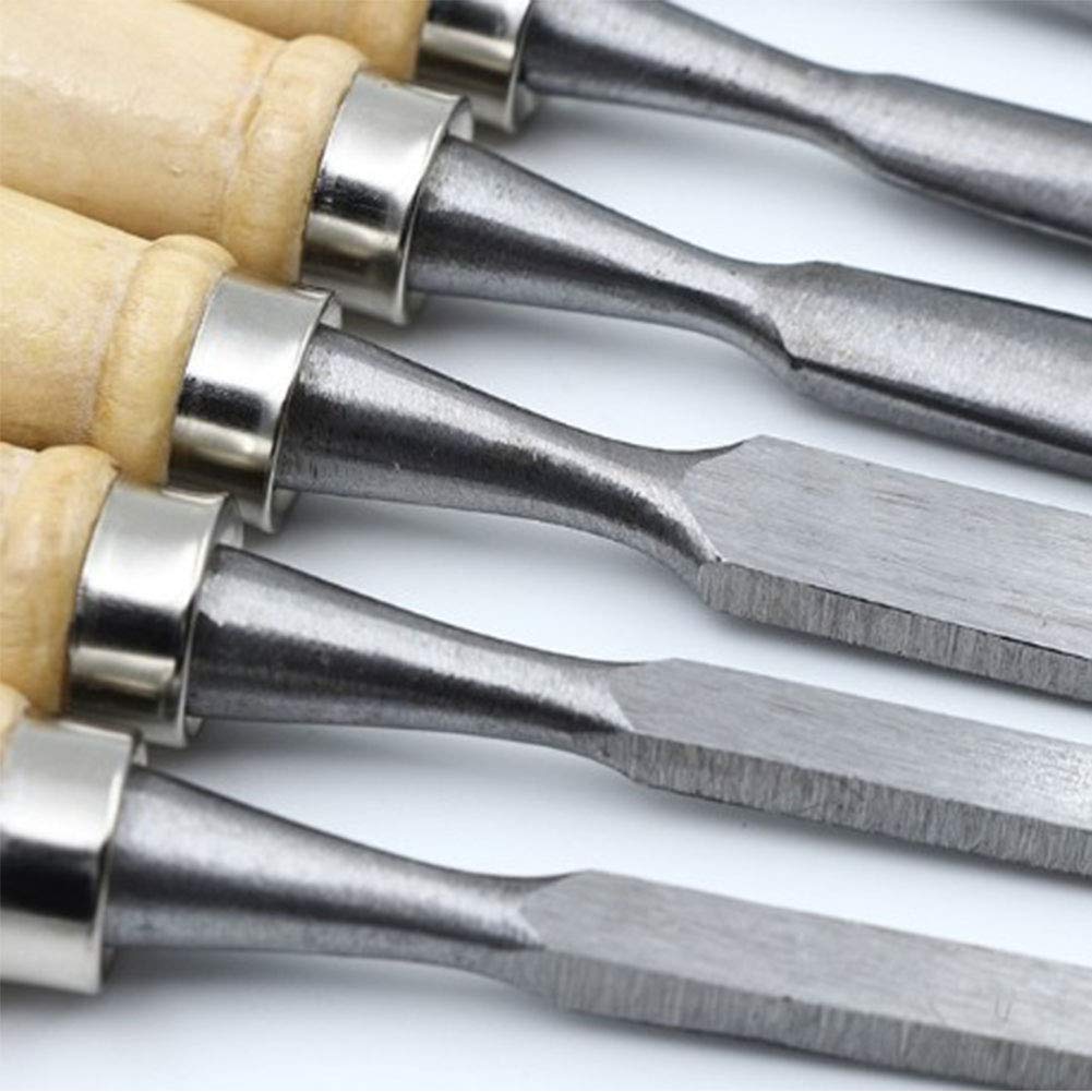 Professional Wood Carving Chisel Set - 12 Piece Sharp Woodworking Tools with Durable Carrying Case - Perfect for Beginners & DIY Woodworking Projects - Ideal for Whittling, Furniture Making, and Home Decor Crafts