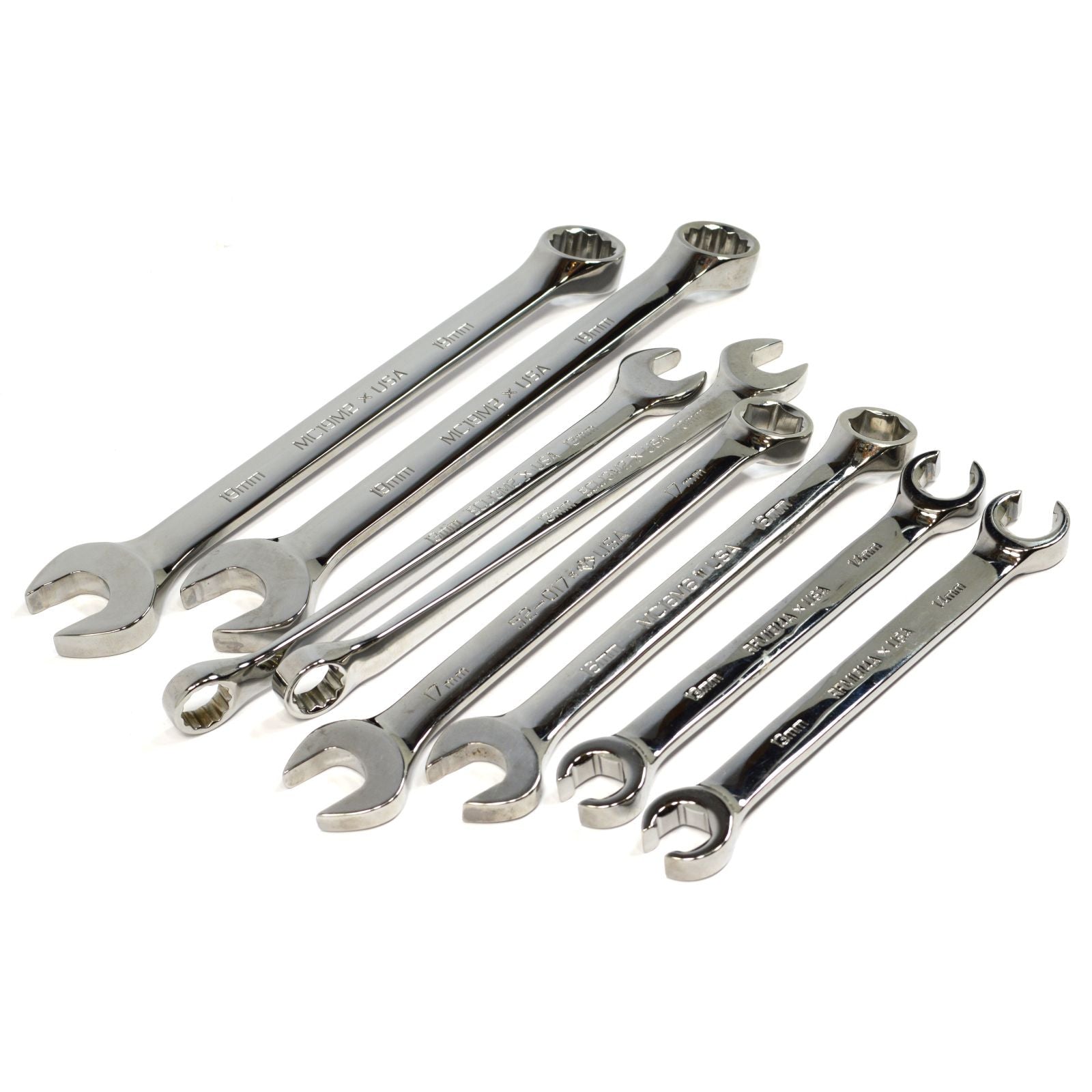 Premium 8-Piece Mixed Wrench Set - Metric Combo & Flare Nut Wrenches (Matco & Armstrong) - Perfect for Automotive Repair, DIY Projects & Professional Mechanics