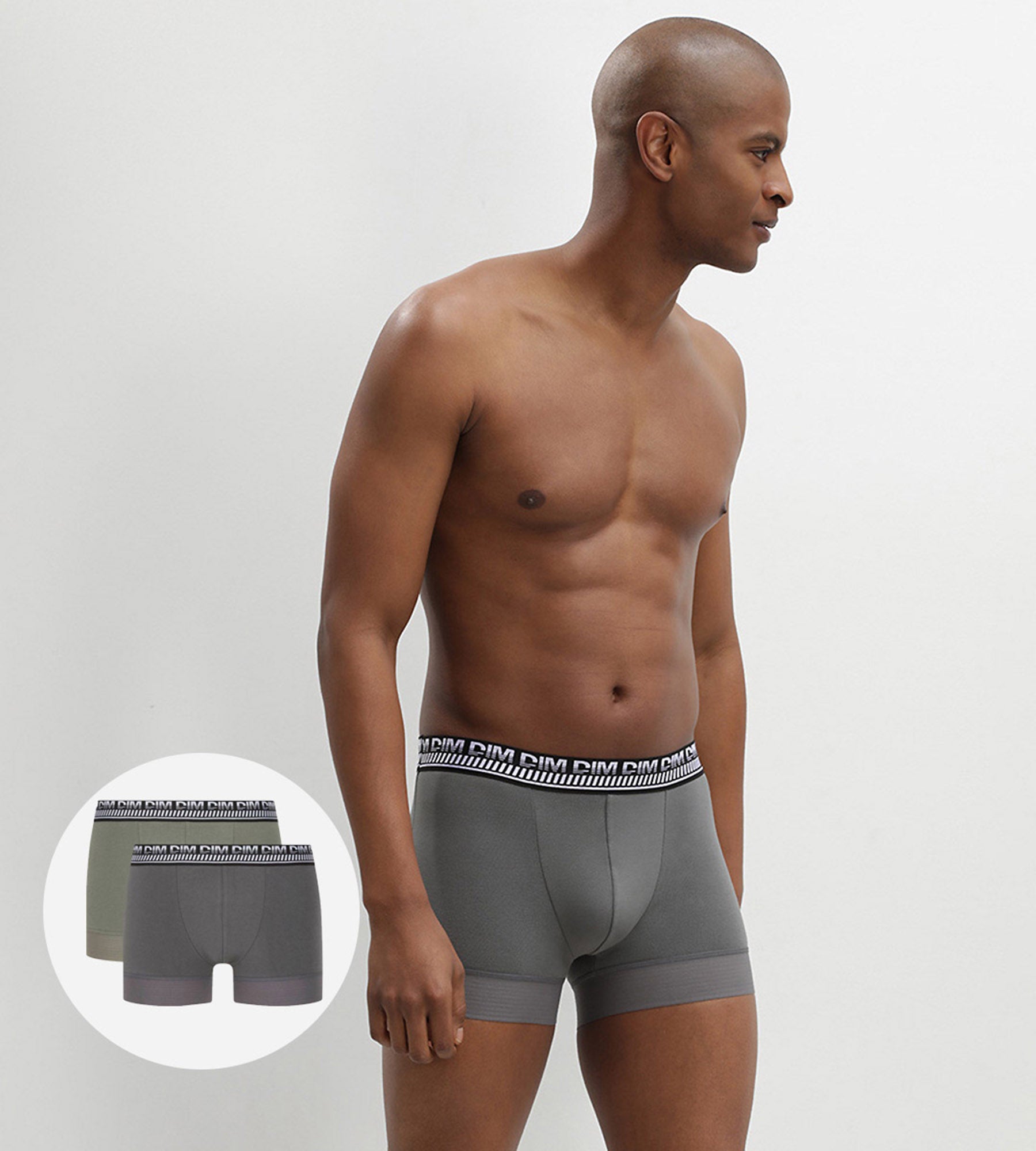 2 Pack Men's Stretch Cotton Boxer Briefs - Olive Green Stay & Fit Underwear for All-Day Comfort & Support - Perfect for Workout, Travel & Daily Wear