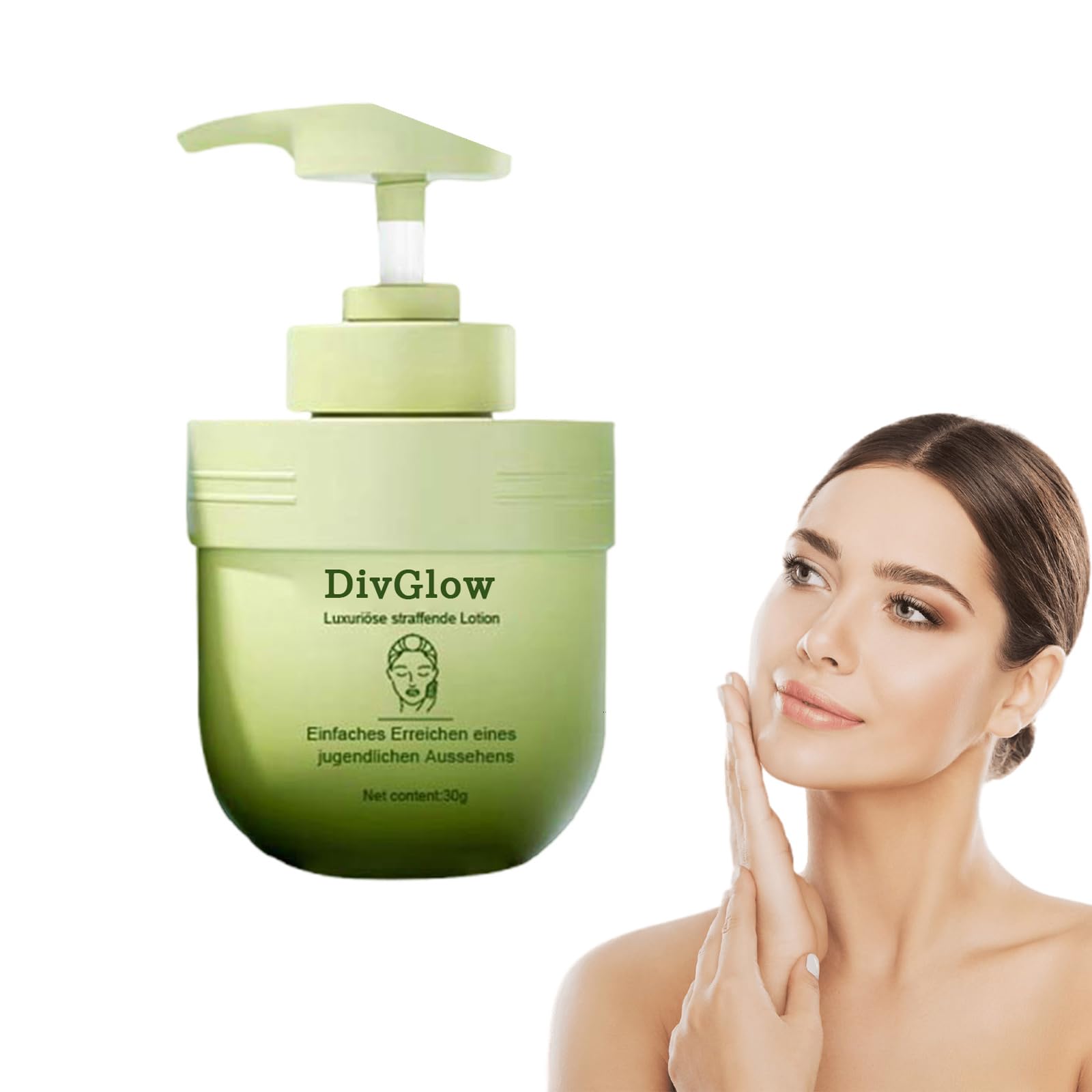 DivGlow Skin Firming & Tightening Cream with Collagen - Anti-Aging Face Moisturizer for All Skin Types - Luxurious Firming Treatment for Wrinkles & Sagging Skin - Perfect for Daily Skincare Routine & Nighttime Use (1PC)
