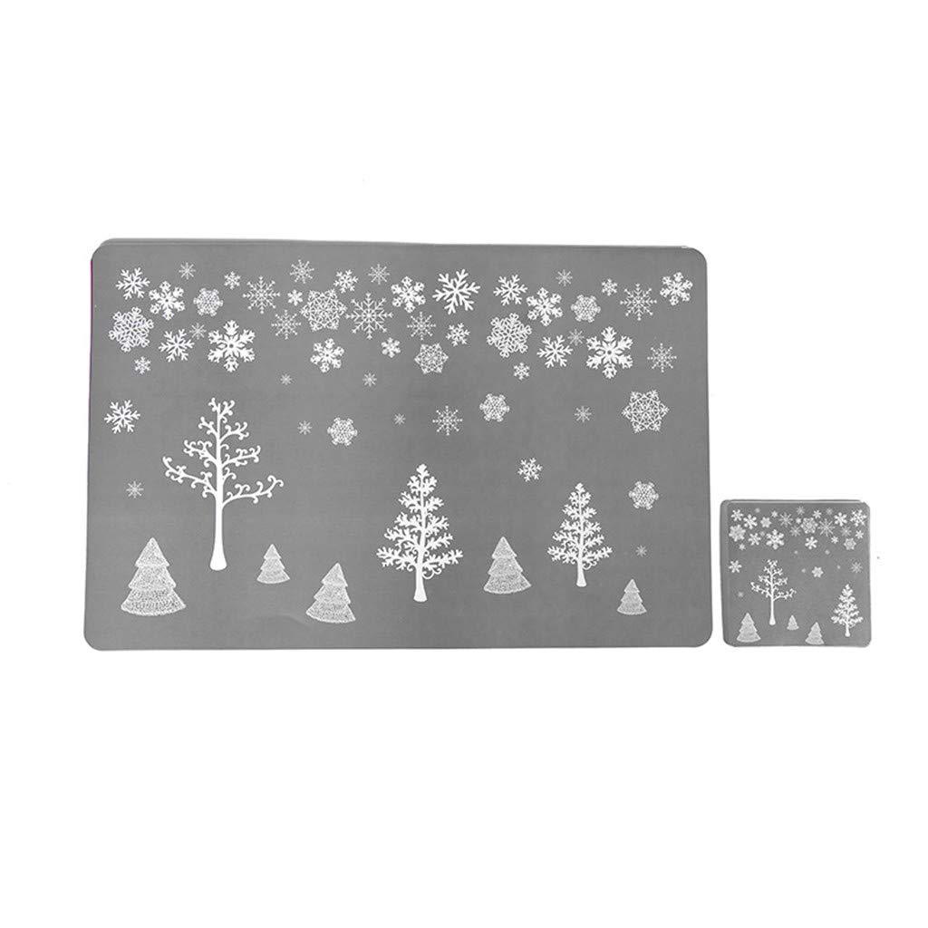 YXWLLN PVC Christmas Table Mat - Waterproof & Non-Slip Holiday Dining Table Cover for Home, Hotel & Restaurant Decor - Perfect for Holiday Parties, Family Gatherings & Festive Dining