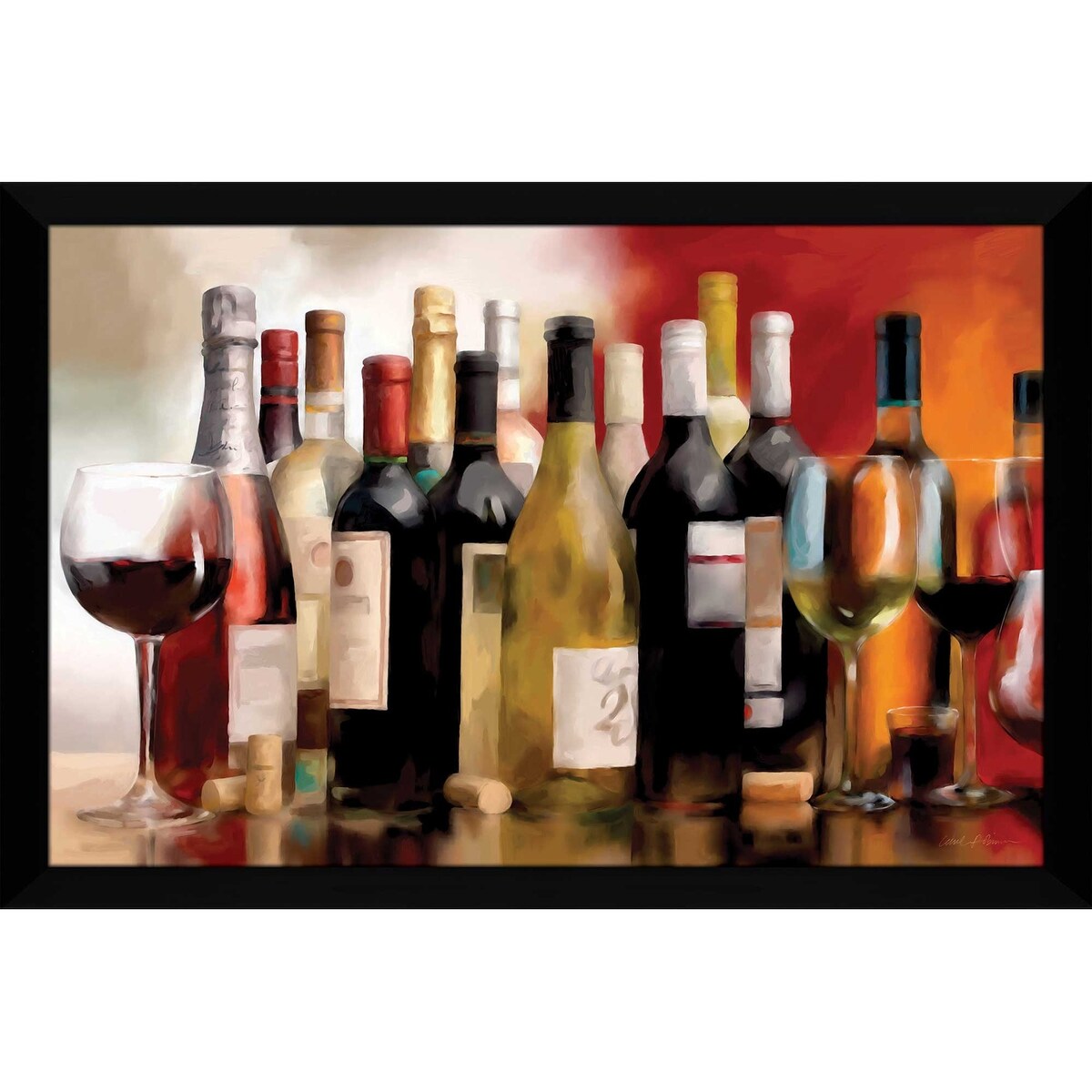 Carol Robinson 'A Taste of Wine' Acrylic Wall Art Print - Elegant Home Decor for Dining Room, Kitchen & Wine Bar
