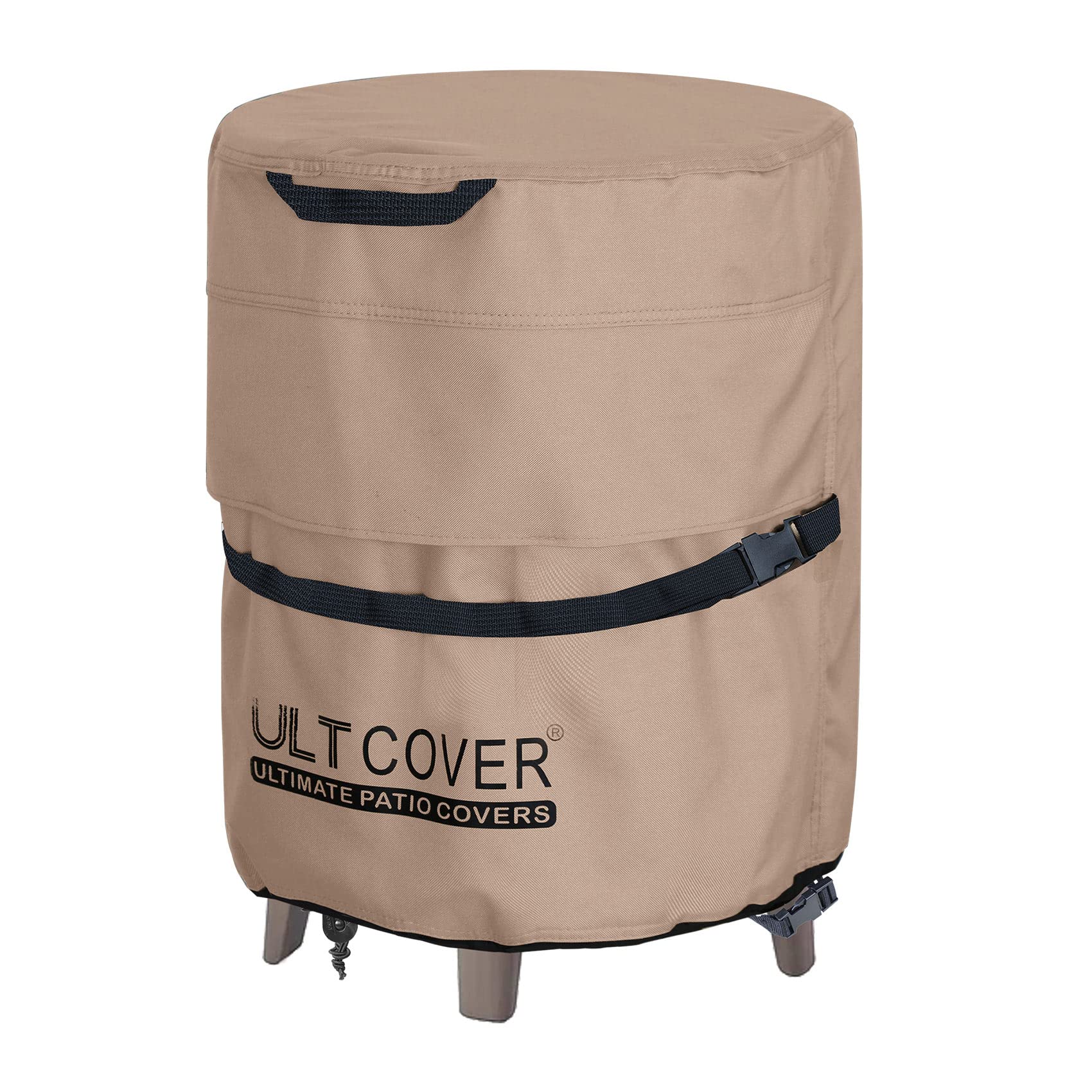 ULTCOVER Waterproof Outdoor Cooler Table Cover - 17.5 Inch Diameter, Heavy Duty Protection for Patio, Deck & Poolside Parties | Fits Most Beverage Coolers & Side Tables