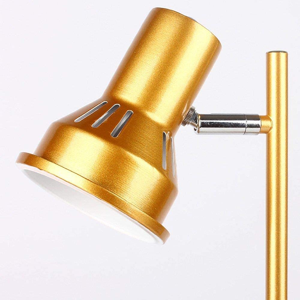 Modern Industrial Gold Iron Desk Lamp - Adjustable Study & Work Light for Home Office, Reading, and Workspace Decor