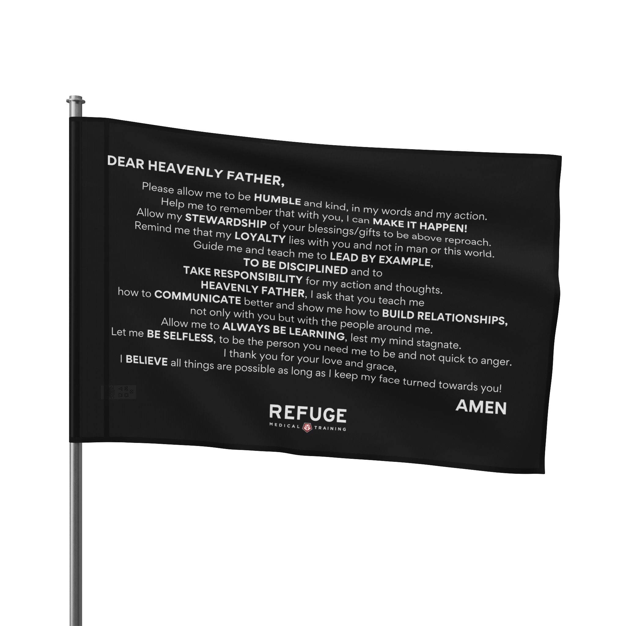 Core Values Prayer Flag - Inspirational Outdoor Decor for Home, Garden & Meditation Spaces | Perfect for Yoga, Mindfulness & Spiritual Practices